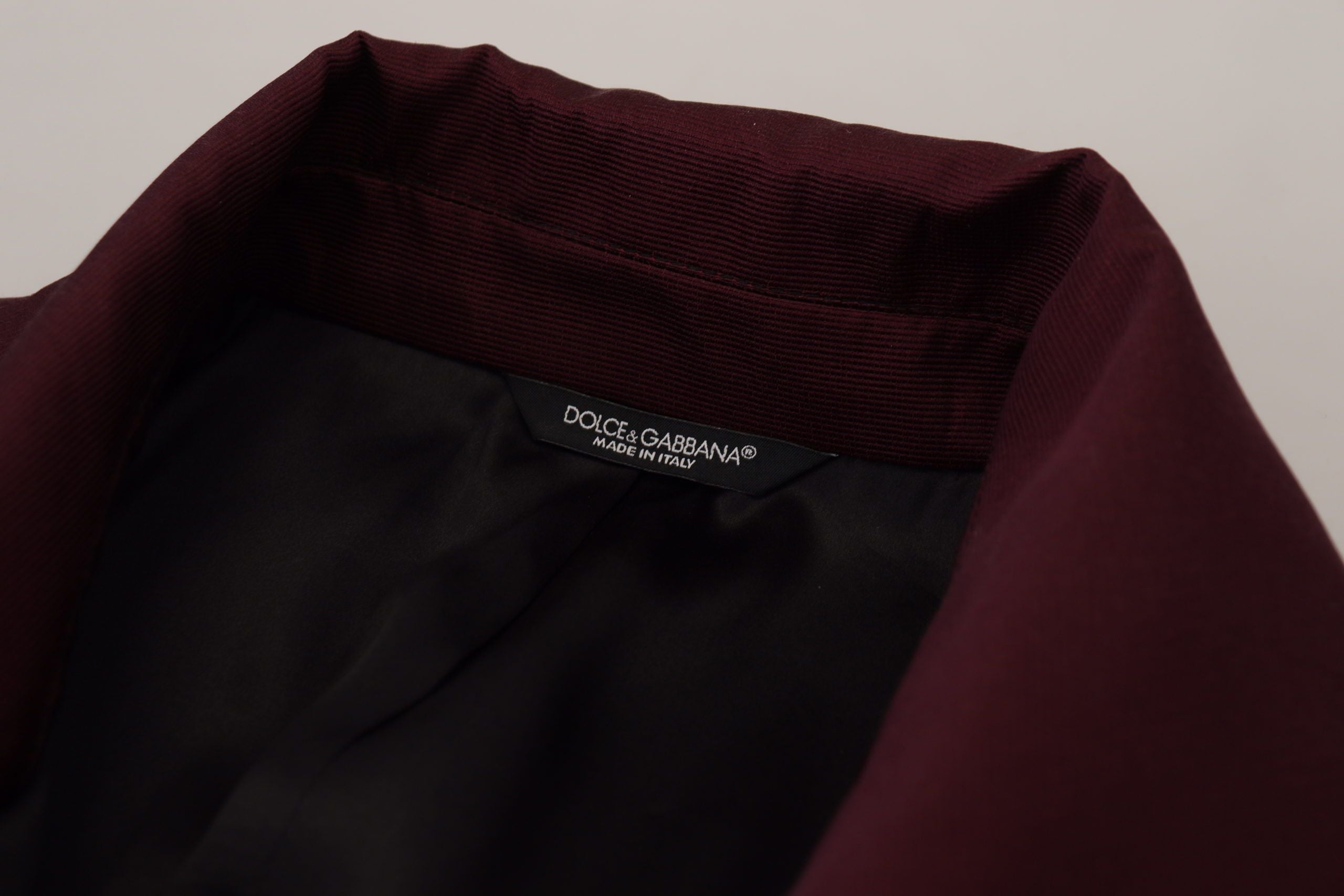 Dolce & Gabbana double-breasted polyester jacket in Bordeaux-7