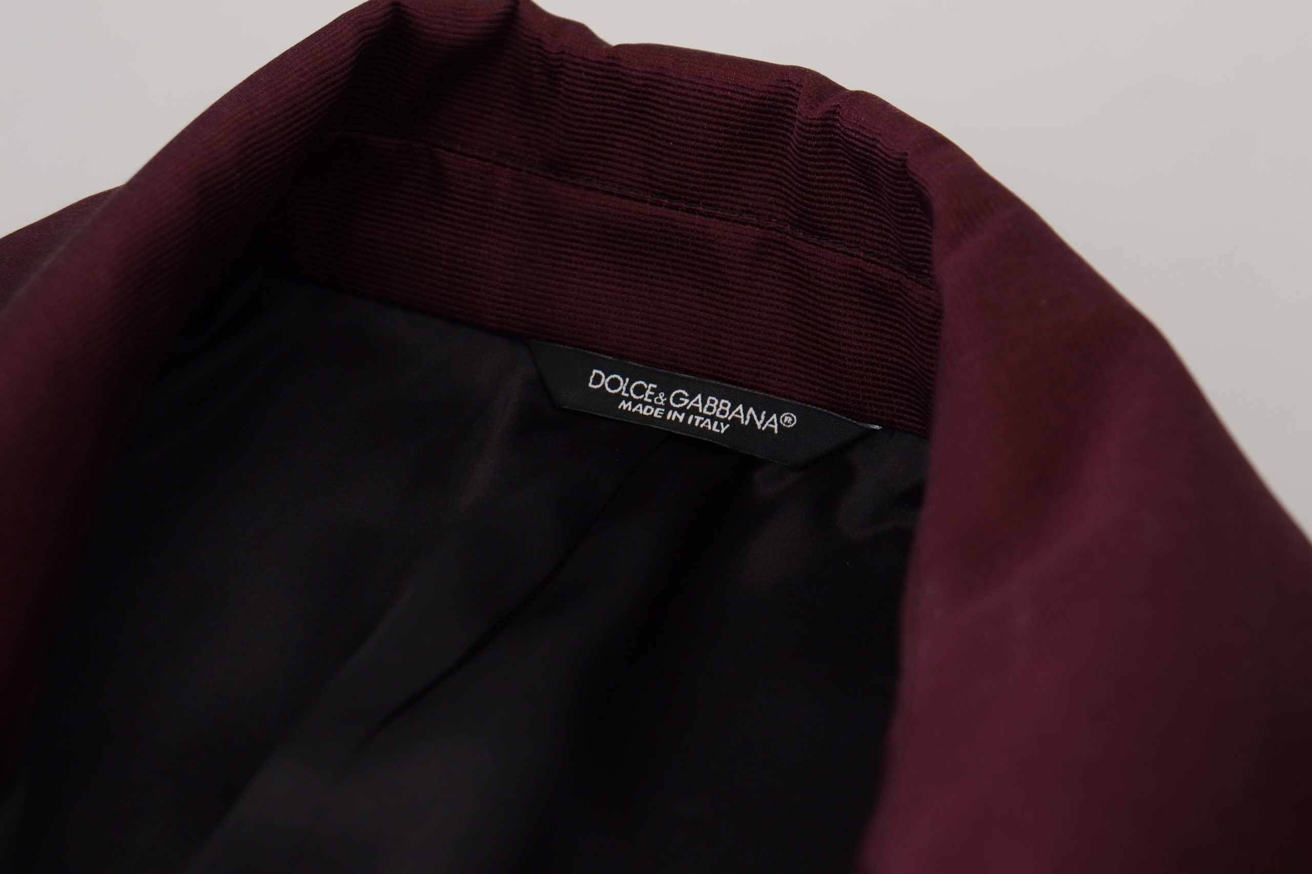 Dolce & Gabbana double-breasted polyester jacket in Bordeaux-8