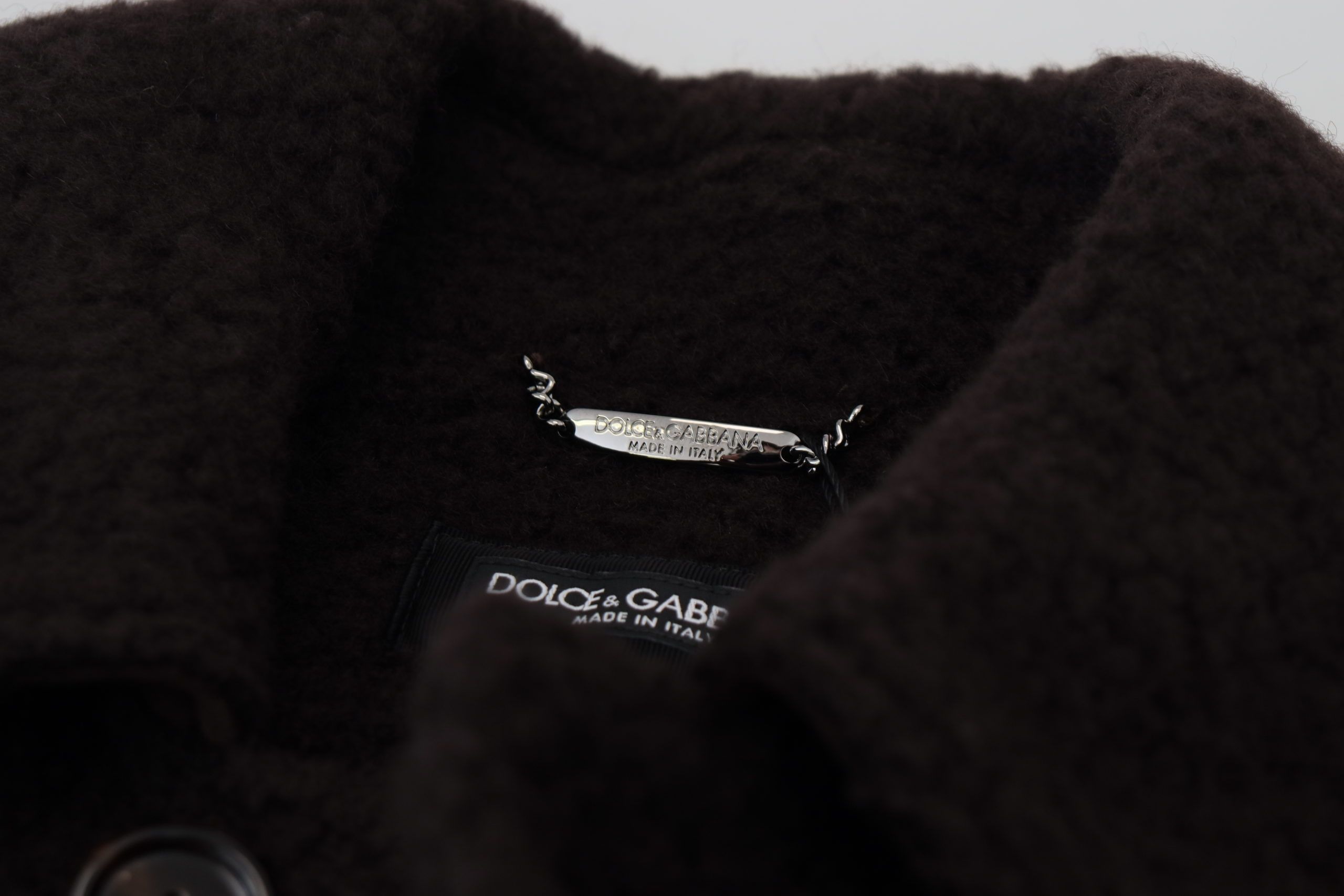 Dolce & Gabbana Black Alpaca Button Down Trench Coat Jacket-8