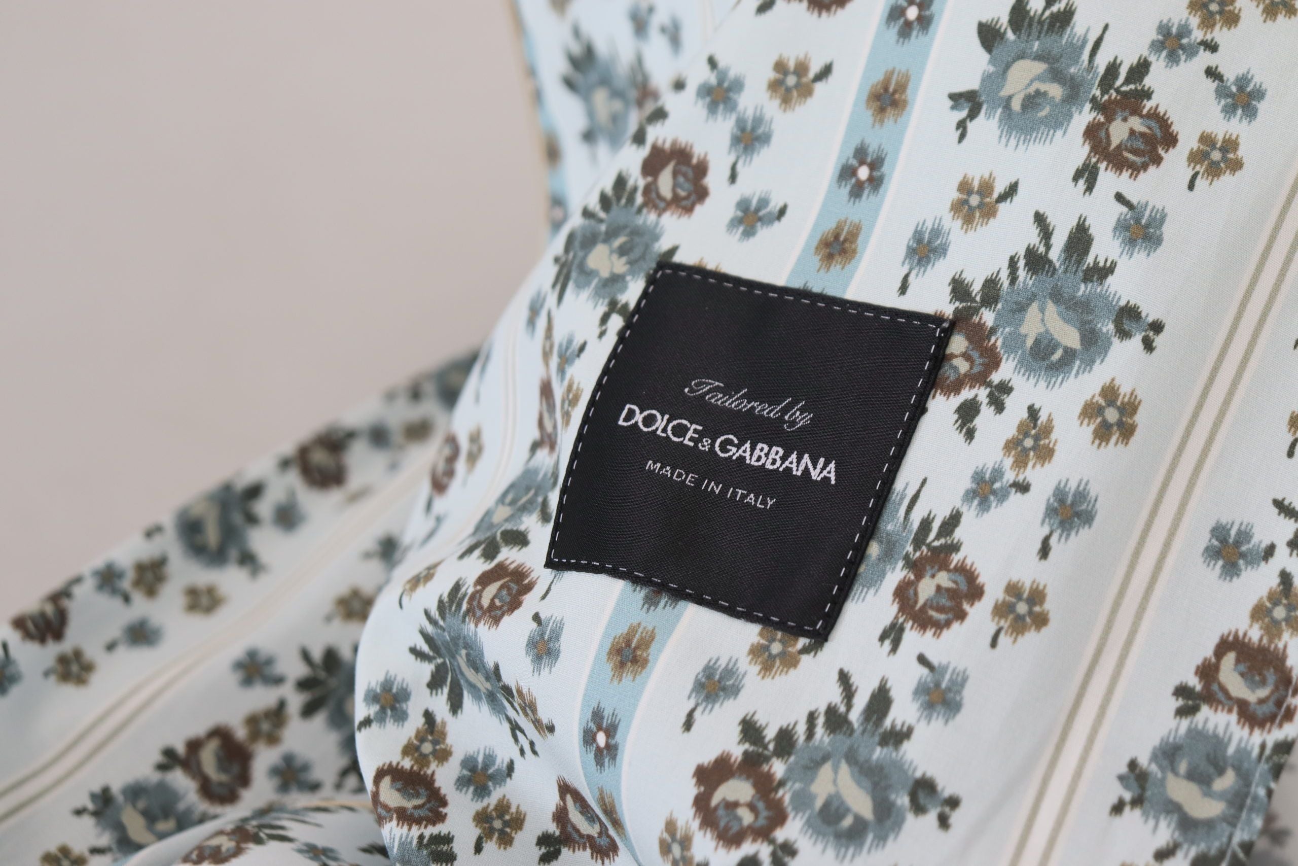 Dolce & Gabbana Blue Floral Cotton Bathrobe Jacket-8