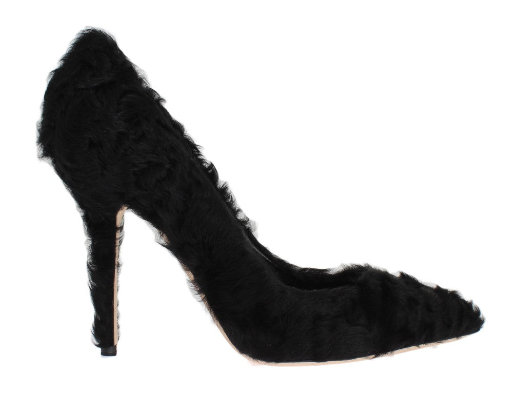 Dolce & Gabbana Black Xiangao Lambskin Leather Pumps