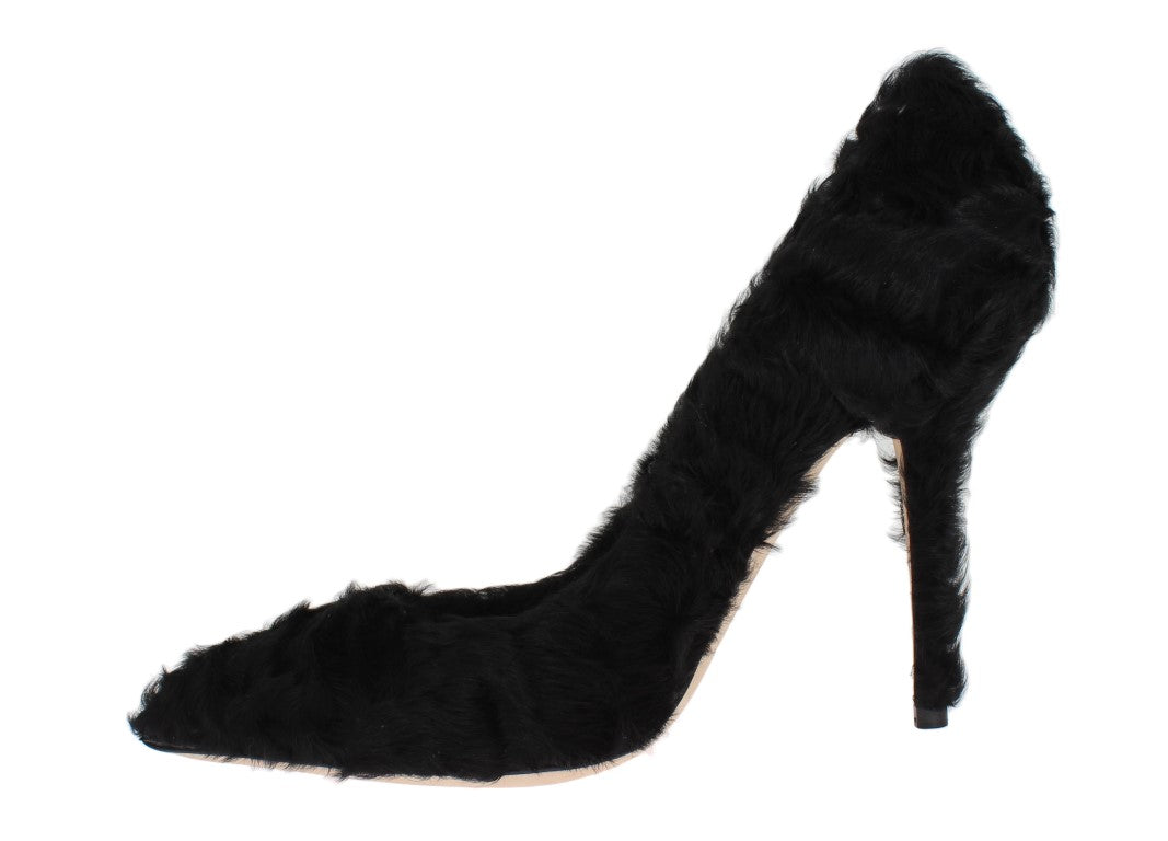 Dolce & Gabbana Black Xiangao Lambskin Leather Pumps-2