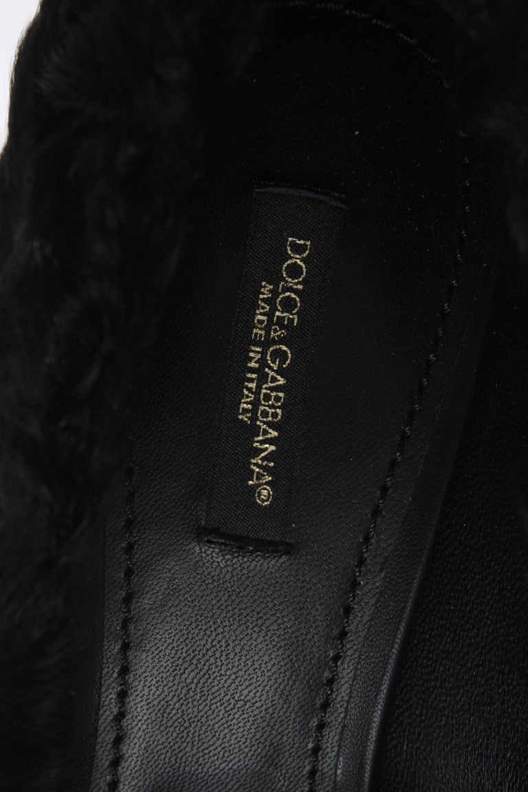 Dolce & Gabbana Black Xiangao Lambskin Leather Pumps-5