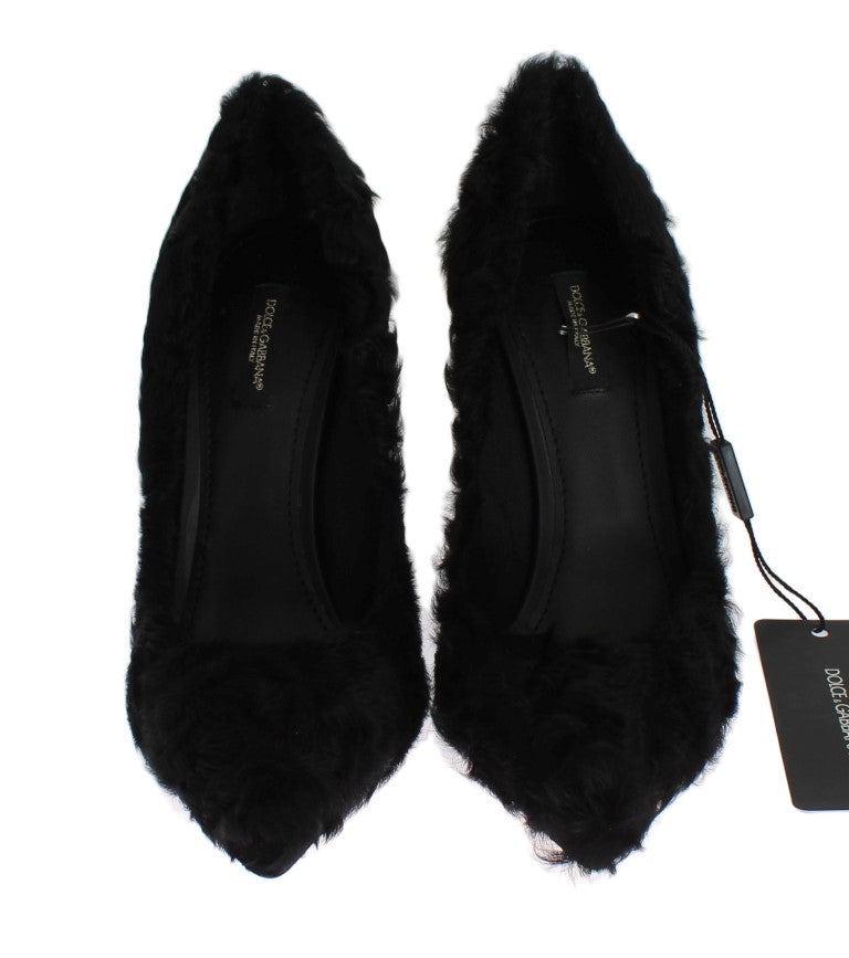Dolce & Gabbana Black Xiangao Lambskin Leather Pumps-6