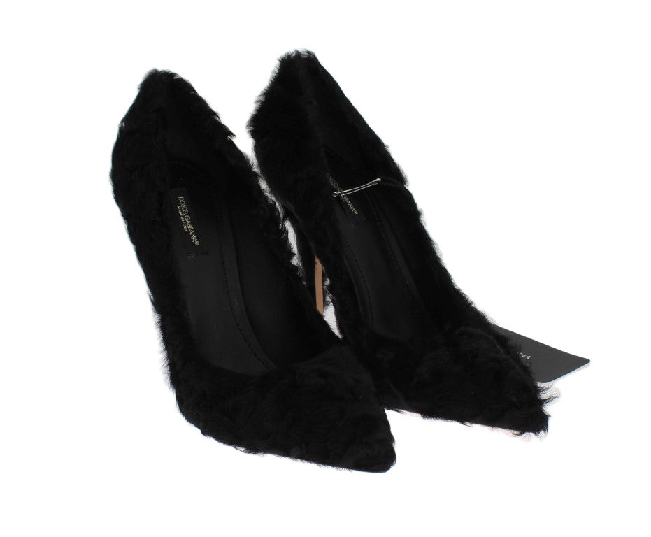 Dolce & Gabbana Black Xiangao Lambskin Leather Pumps-7