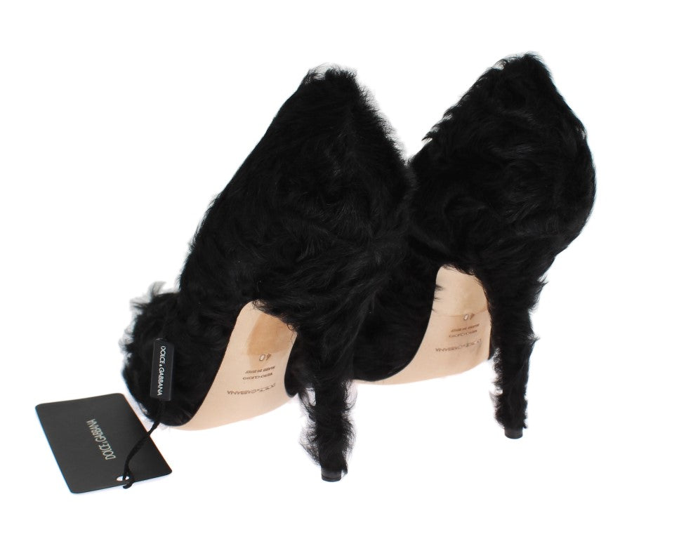 Dolce & Gabbana Black Xiangao Lambskin Leather Pumps-8