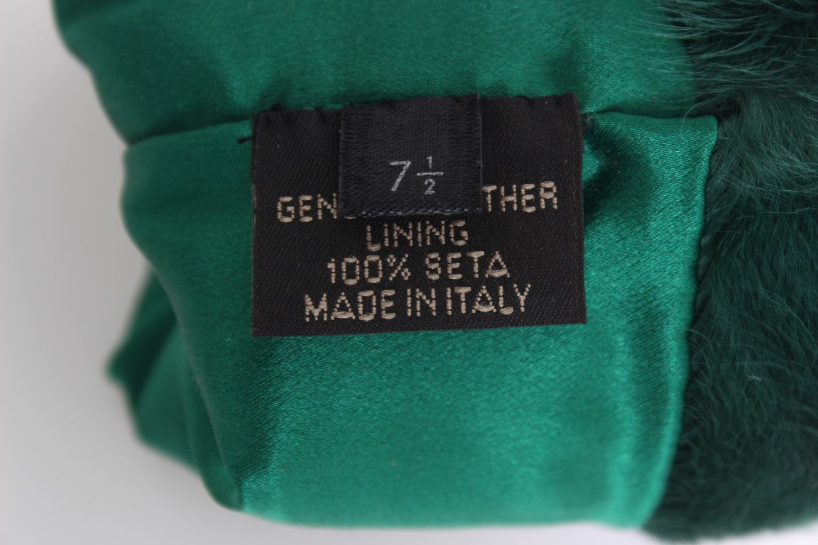 Guantes de codo de piel Xiangao de cuero verde de Dolce & Gabbana-6