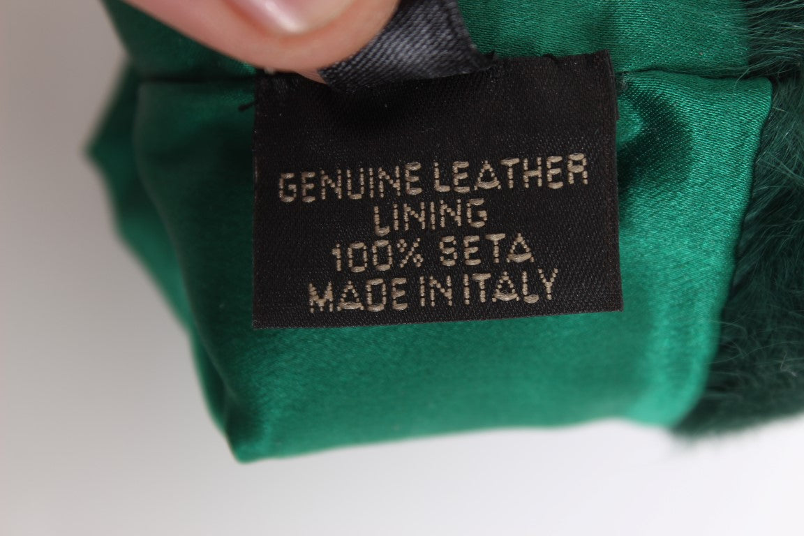 Guantes de codo de piel Xiangao de cuero verde de Dolce & Gabbana-7