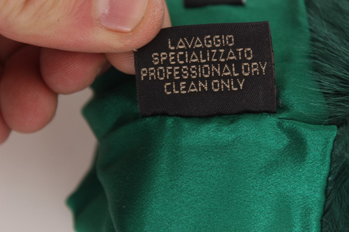 Guantes de codo de piel Xiangao de cuero verde de Dolce & Gabbana-8