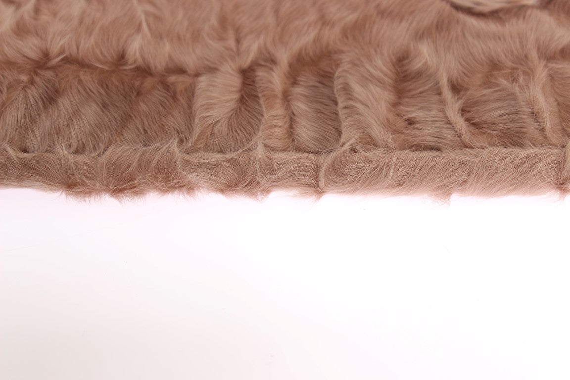 Guantes de codo de piel Xiangao de ante beige de Dolce & Gabbana-6