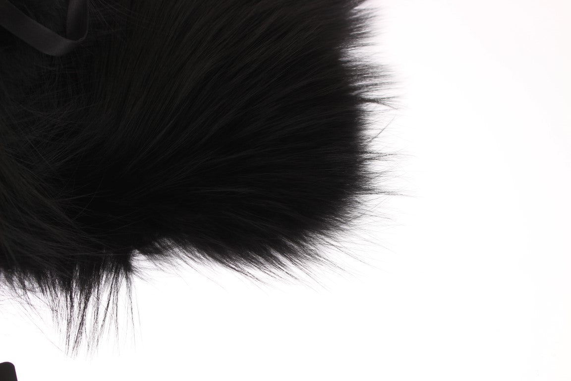 Dolce & Gabbana Black Fox Fur Collar Scarf-7