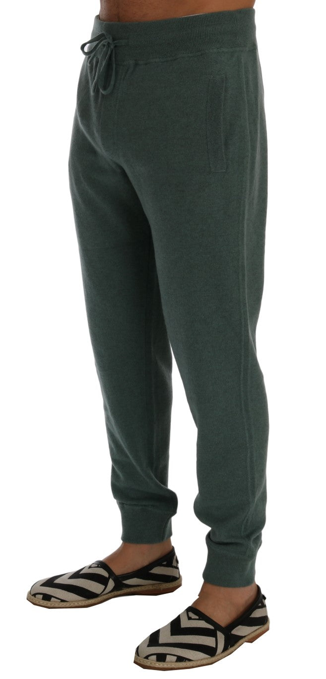 Dolce & Gabbana Green Cashmere Tracksuit Bottoms-2