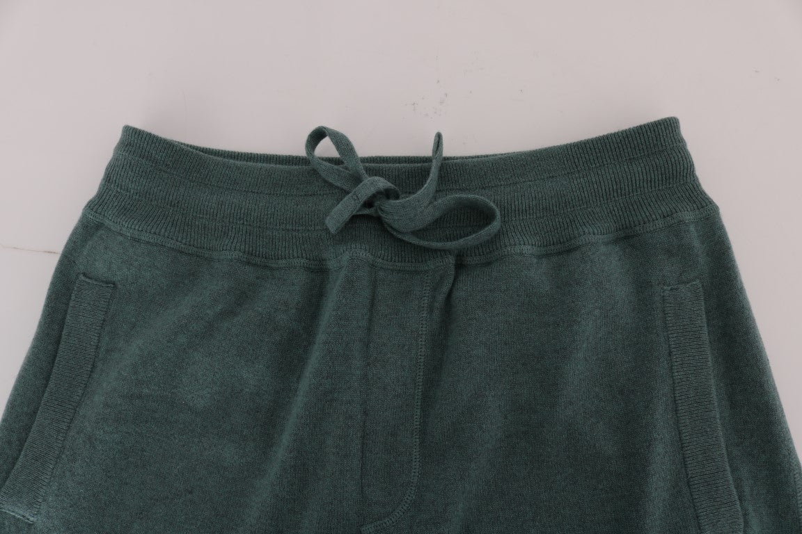 Dolce & Gabbana Green Cashmere Tracksuit Bottoms-4