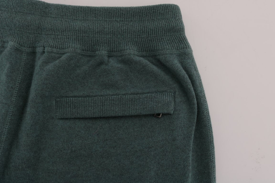 Dolce & Gabbana Green Cashmere Tracksuit Bottoms-5