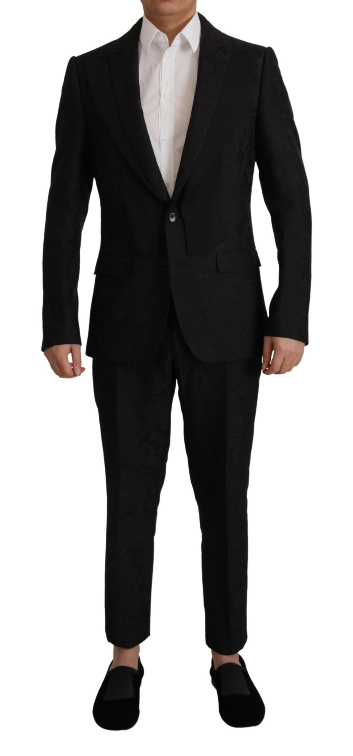 Dolce & Gabbana Schwarzer Polyester Anzug 2 Stück MARTINI-1