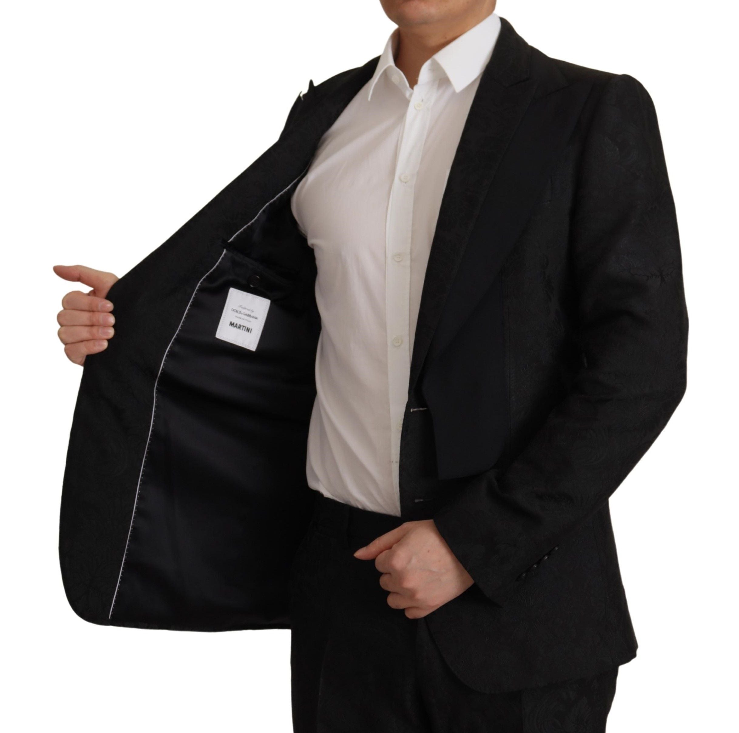 Dolce & Gabbana Schwarzer Polyester Anzug 2 Stück MARTINI-5