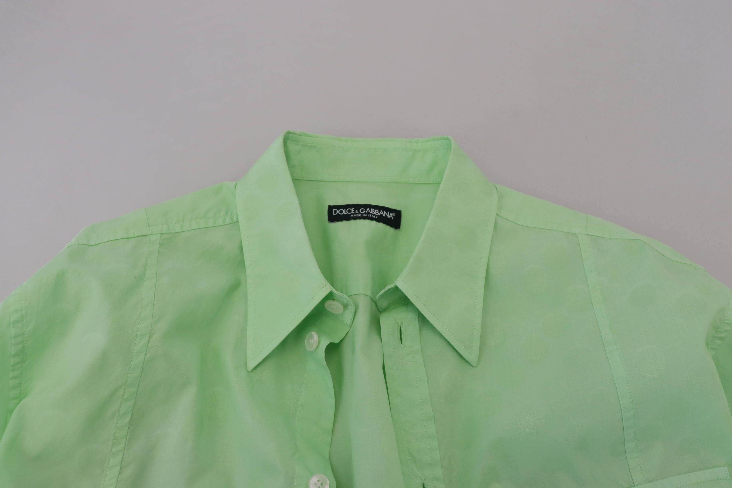 Dolce & Gabbana Mintgrünes Hemd mit langen Ärmeln und Knopfleiste-7
