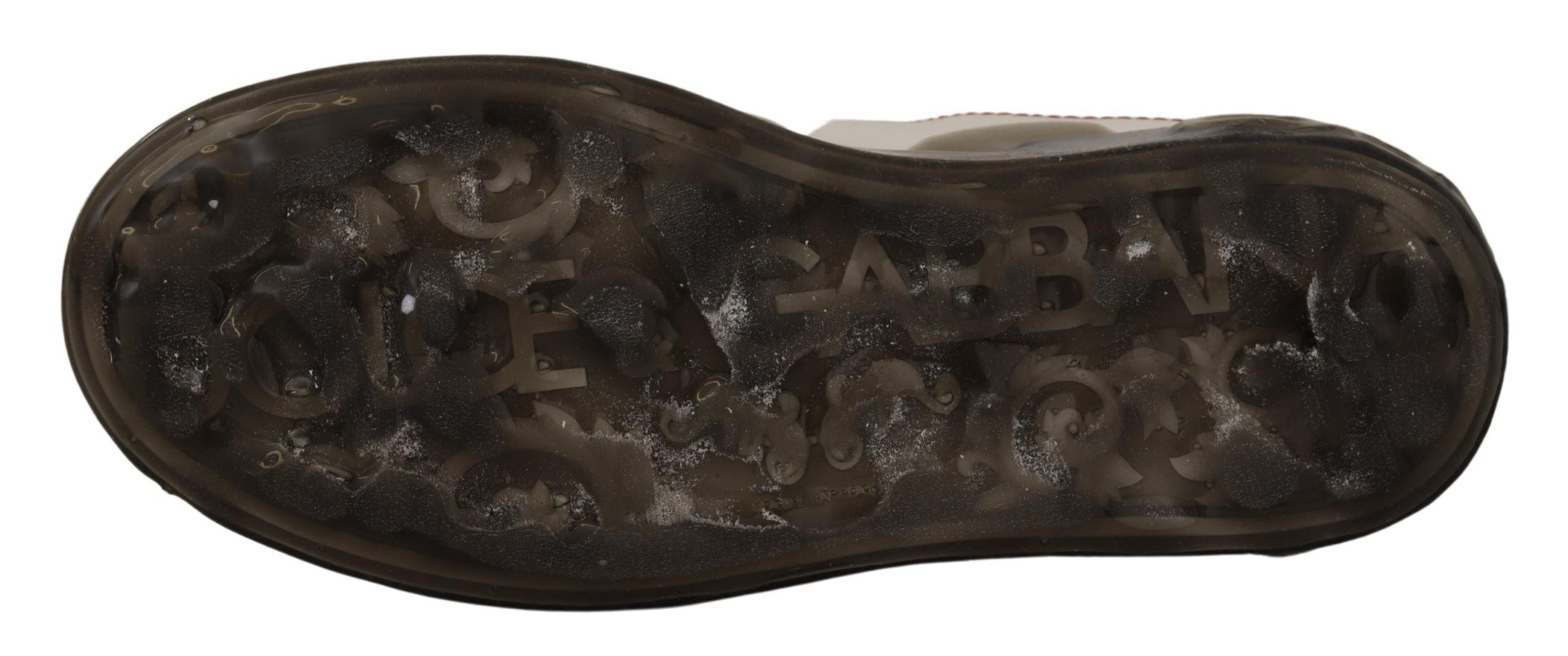 Dolce & Gabbana White Leather Shoes Women's Logo Portofino Sneakers-5