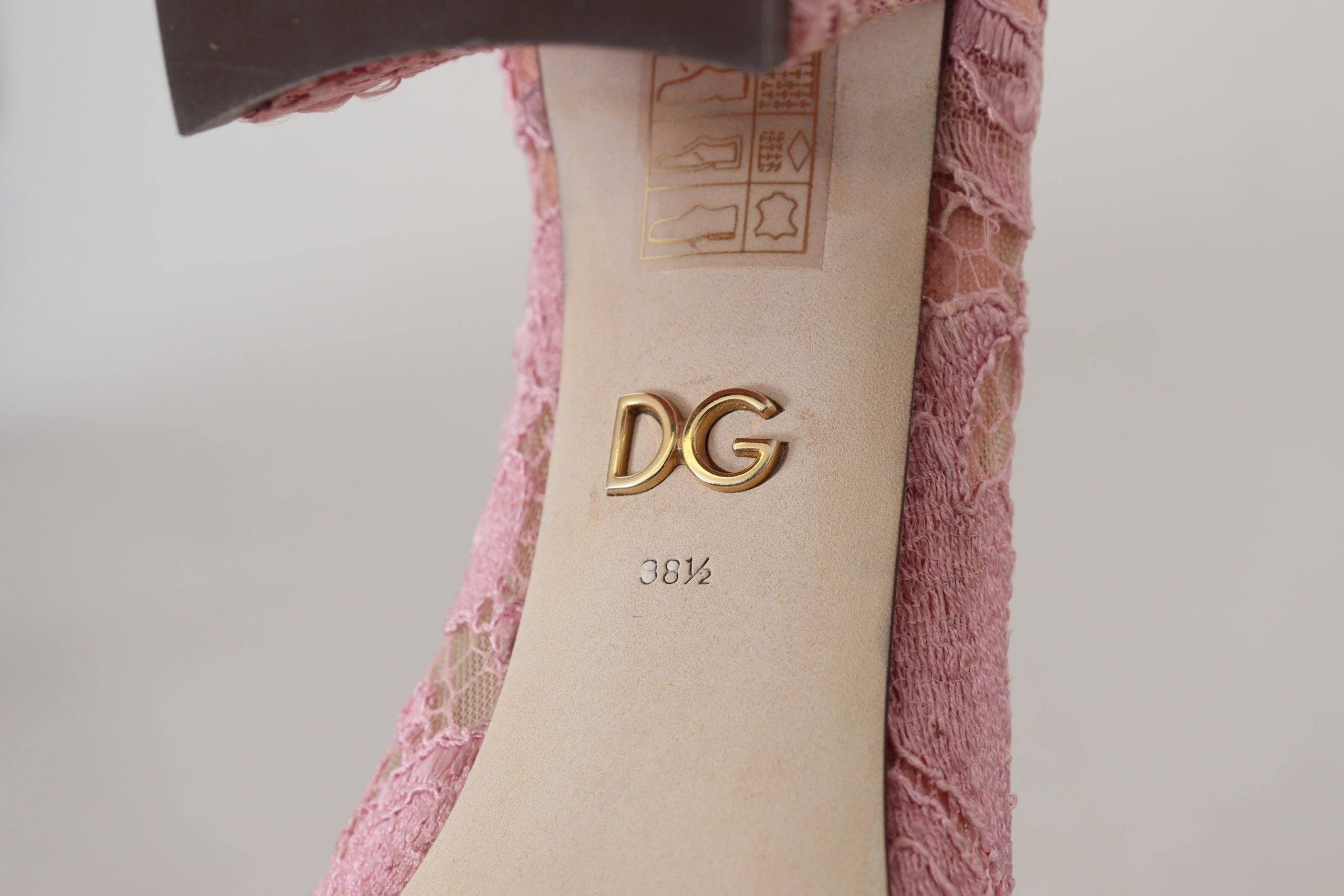 Dolce & Gabbana Rosa Taormina Lace Crystal Pumps Pastel Shoes-8