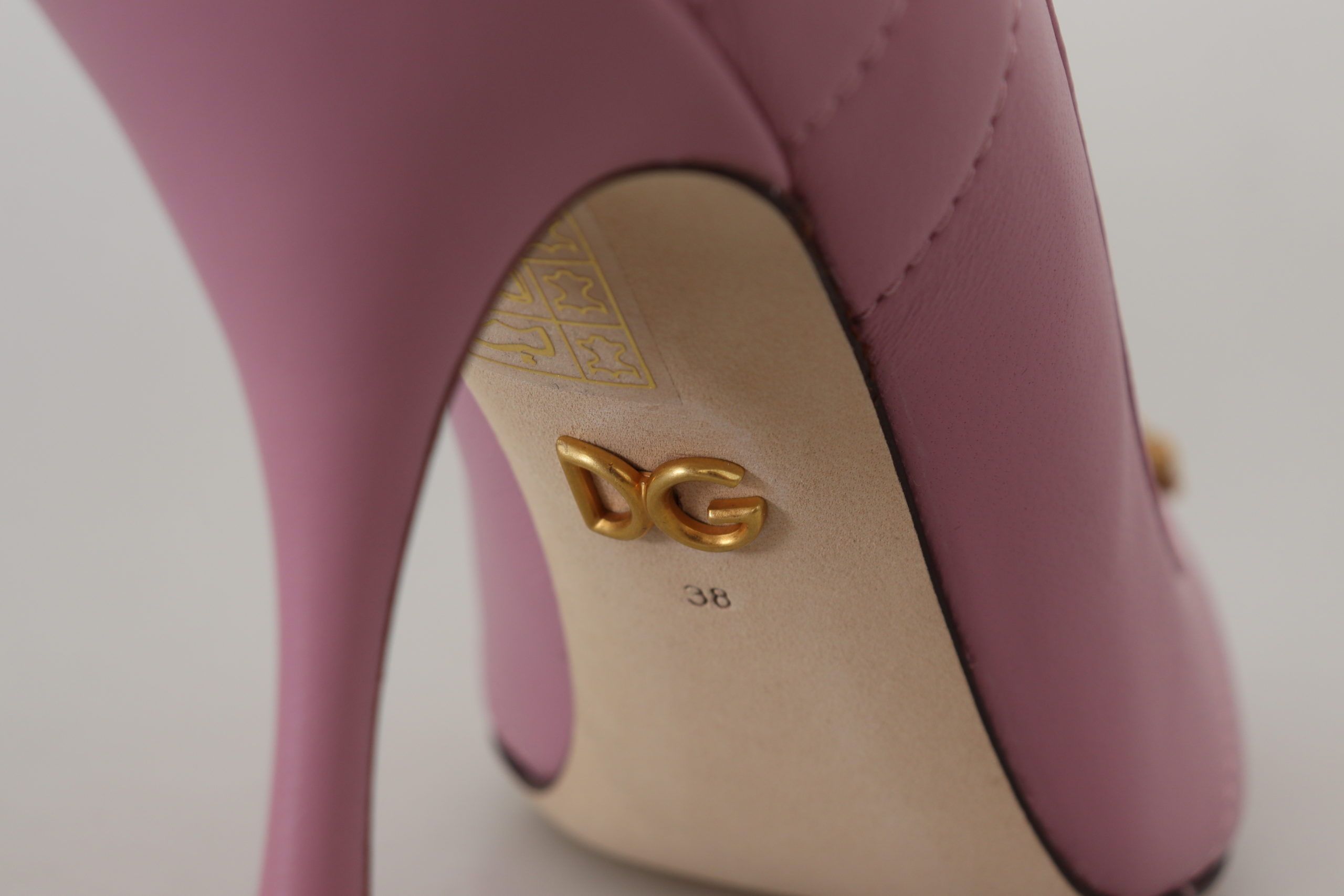Dolce & Gabbana Rosa Leder Herz DEVOTION Heels Pumps Schuhe-8