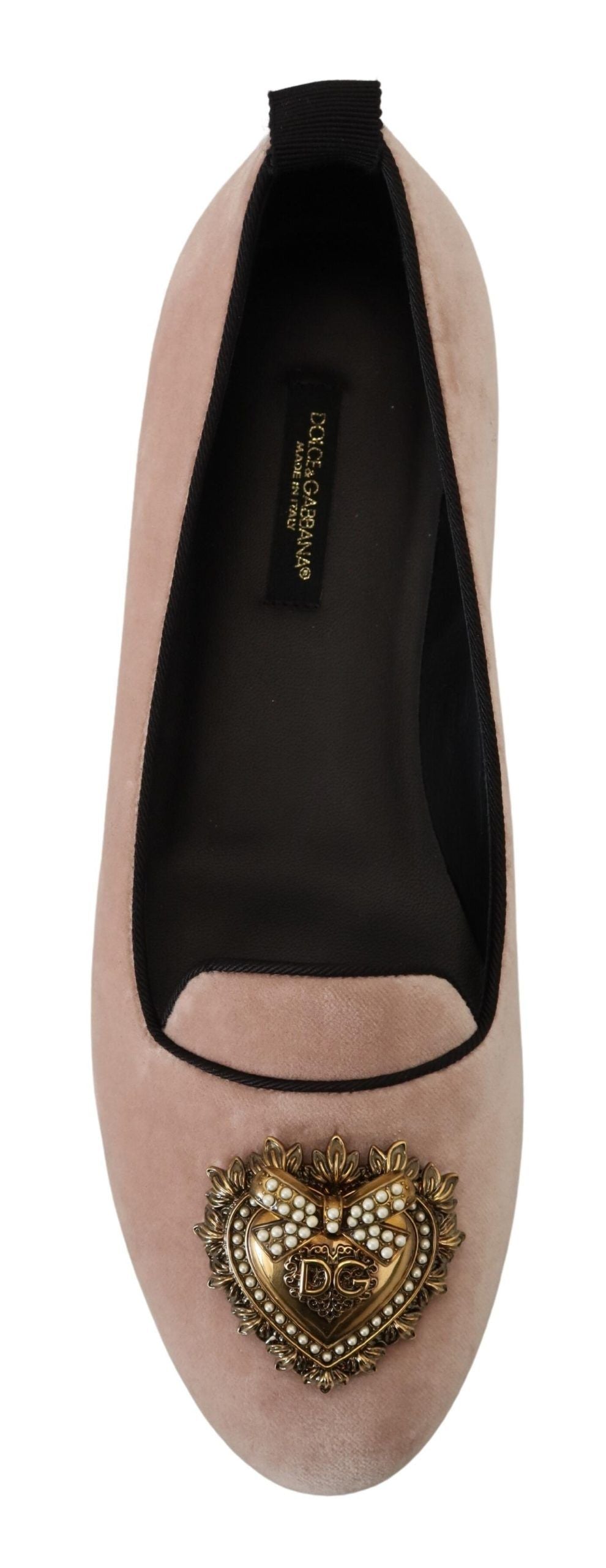 Dolce & Gabbana Pink Velvet Slip-On Loafers and Flats-7