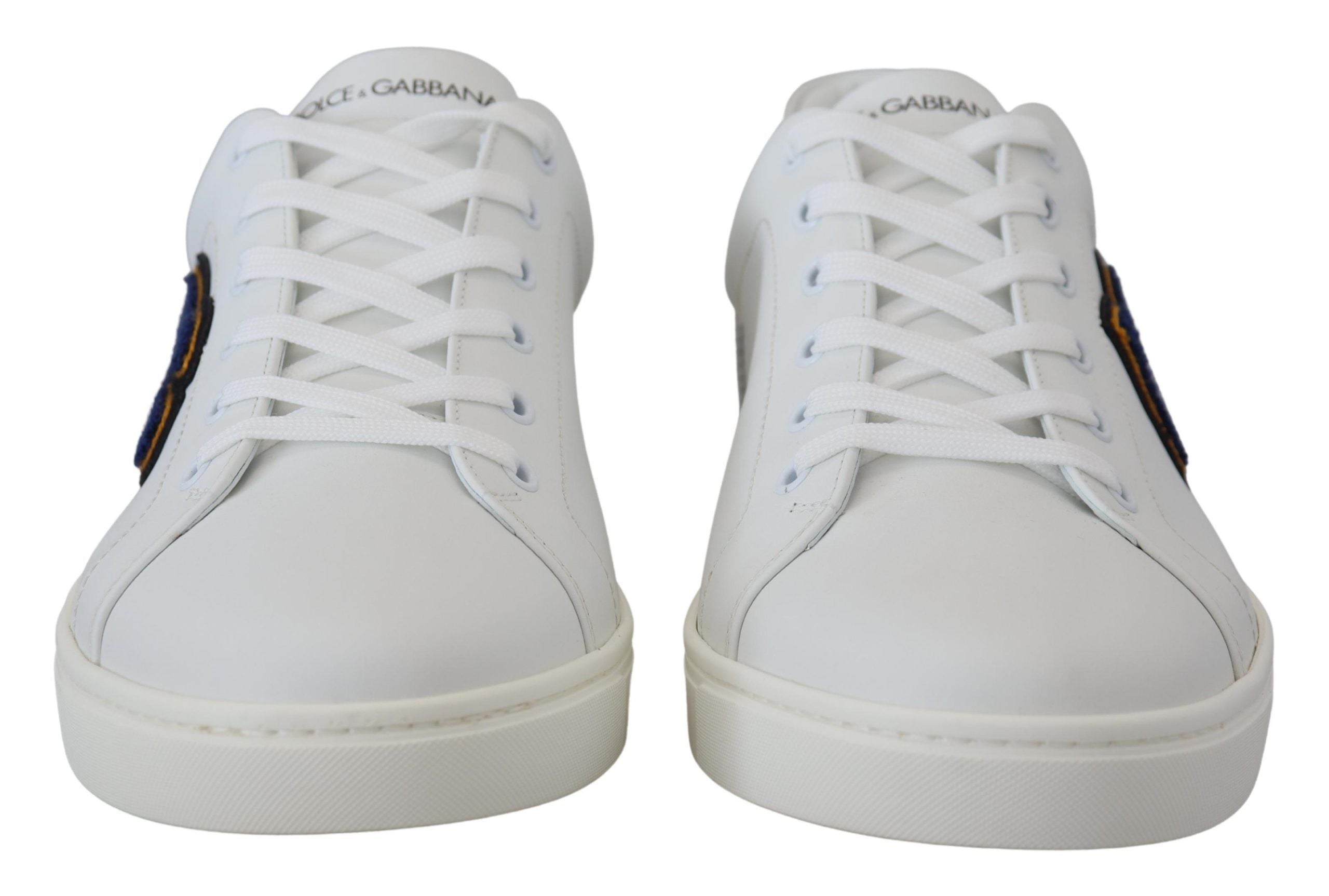 Dolce & Gabbana White Leather DG Logo Casual Sneakers Shoes-6