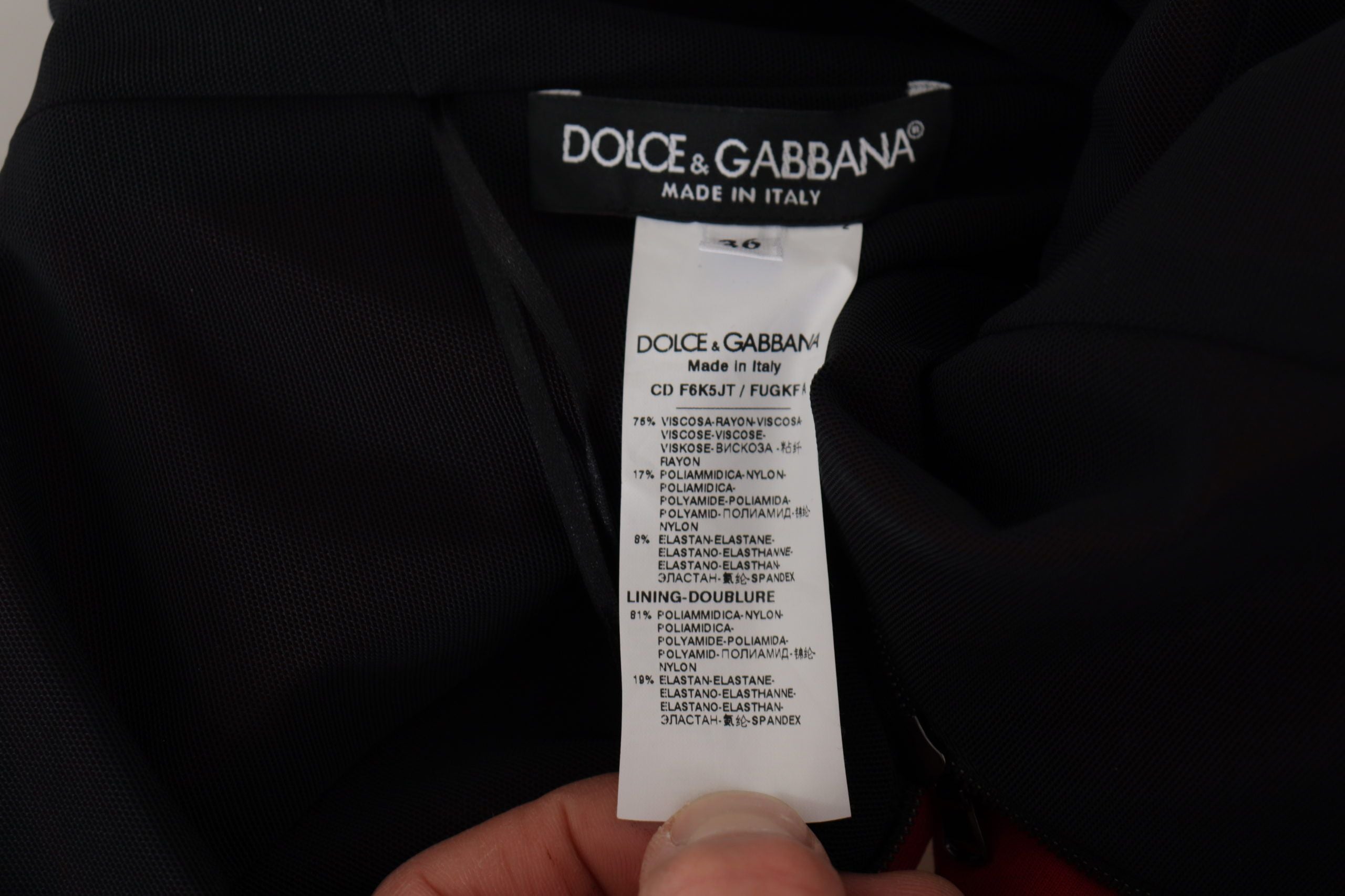 Dolce & Gabbana Red Bodycon Midi Dress with Sweetheart Neckline-6
