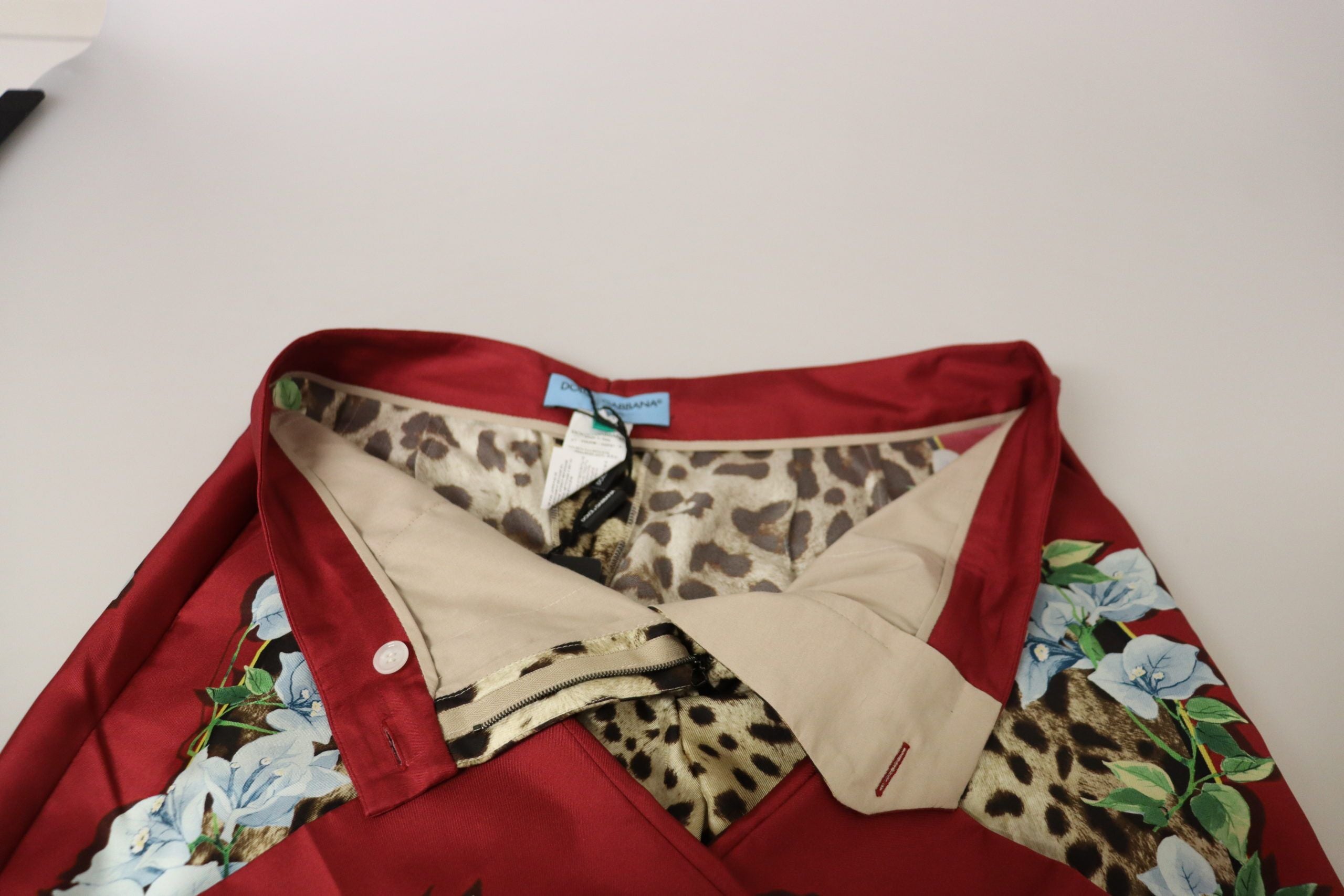 Dolce & Gabbana Multicolor Leopard Flora Printed Mid Waist Trousers-5