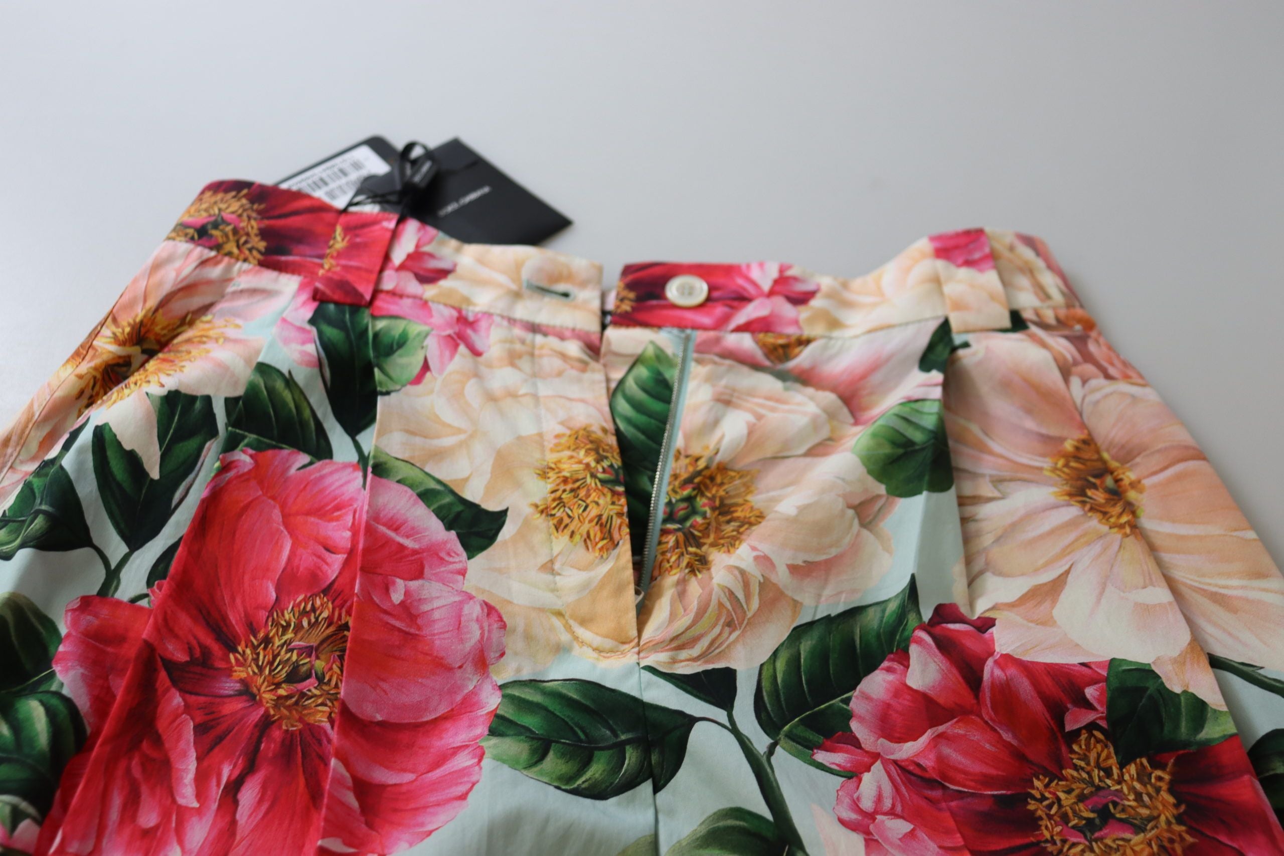 Dolce & Gabbana Multicolor Flora printed high-waisted cropped trousers-4