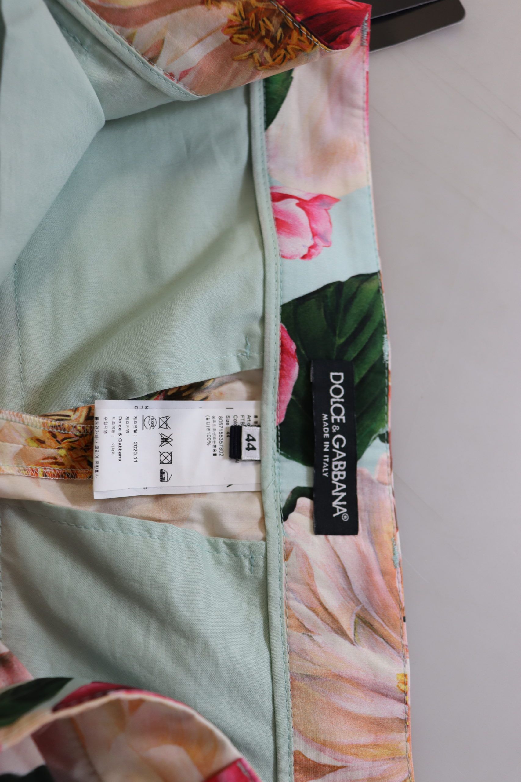 Dolce & Gabbana Multicolor Flora printed high-waisted cropped trousers-6
