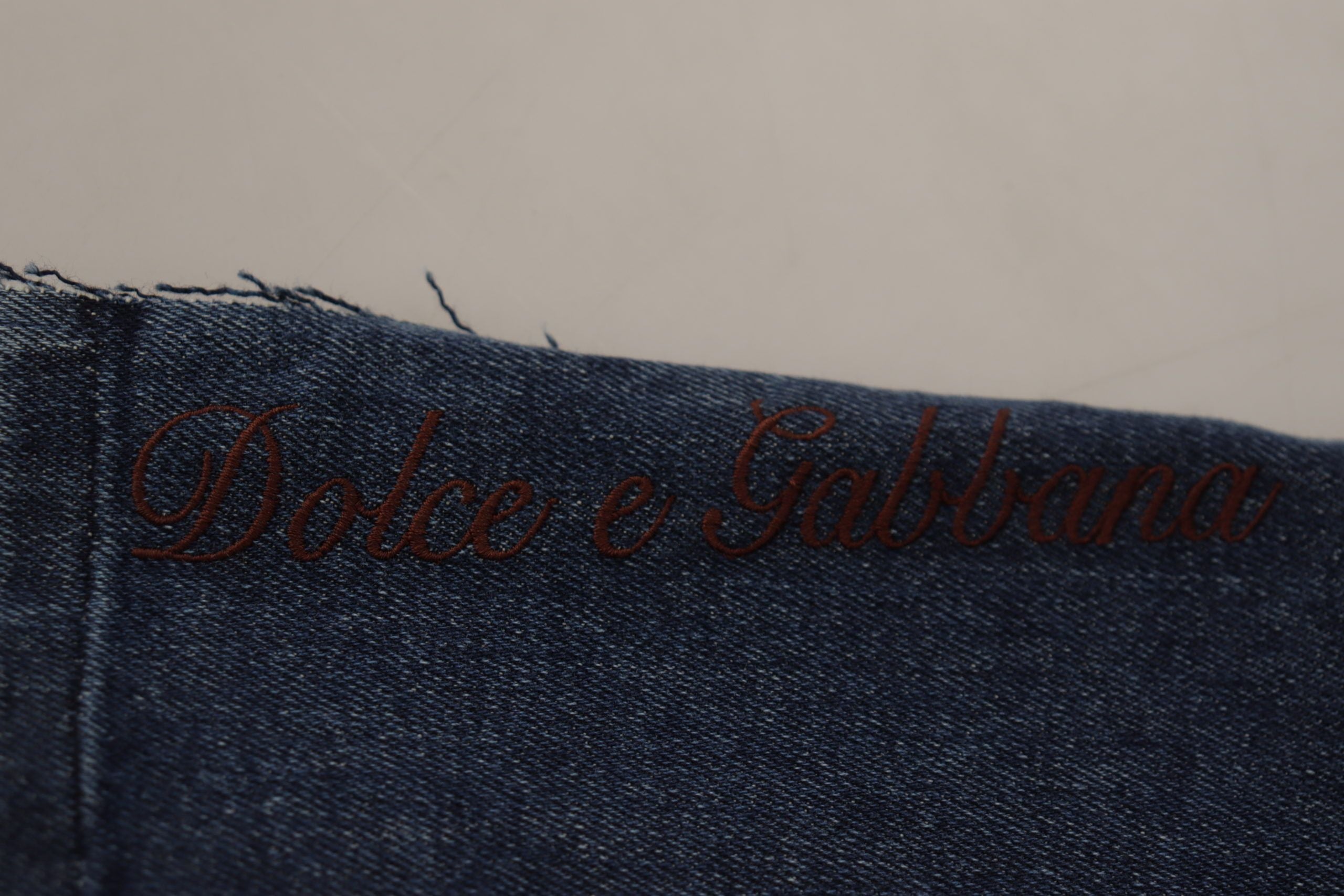 Dolce & Gabbana Multicolor Patchwork DG Mode Weites Bein Denim Hose-8