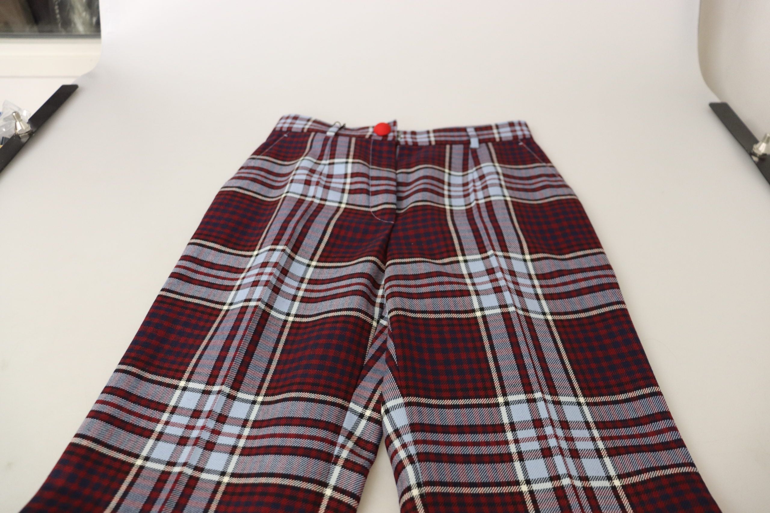 Dolce & Gabbana grey plaid high-waisted split trousers-5
