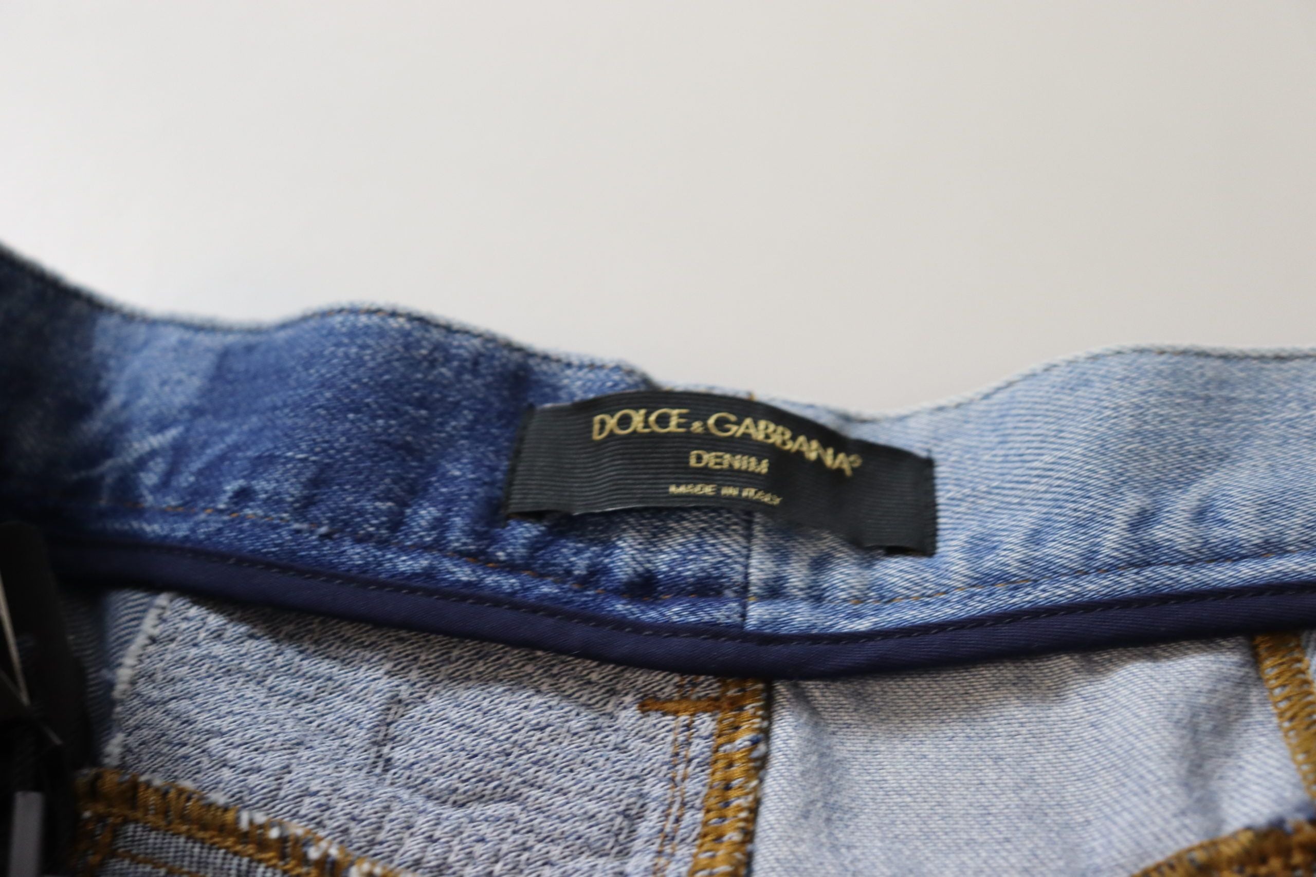 Dolce & Gabbana Multicolor Patchwork Denim High Waist Jeans-5