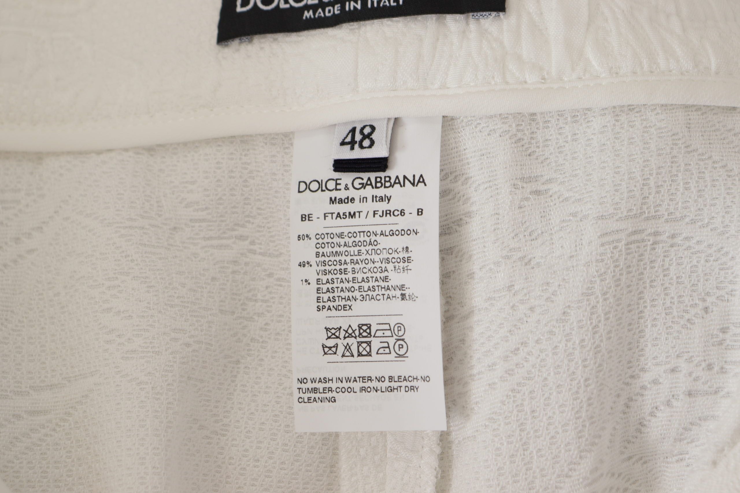 Dolce & Gabbana Weiße Culotte-Baumwollshorts mit hoher Taille-6