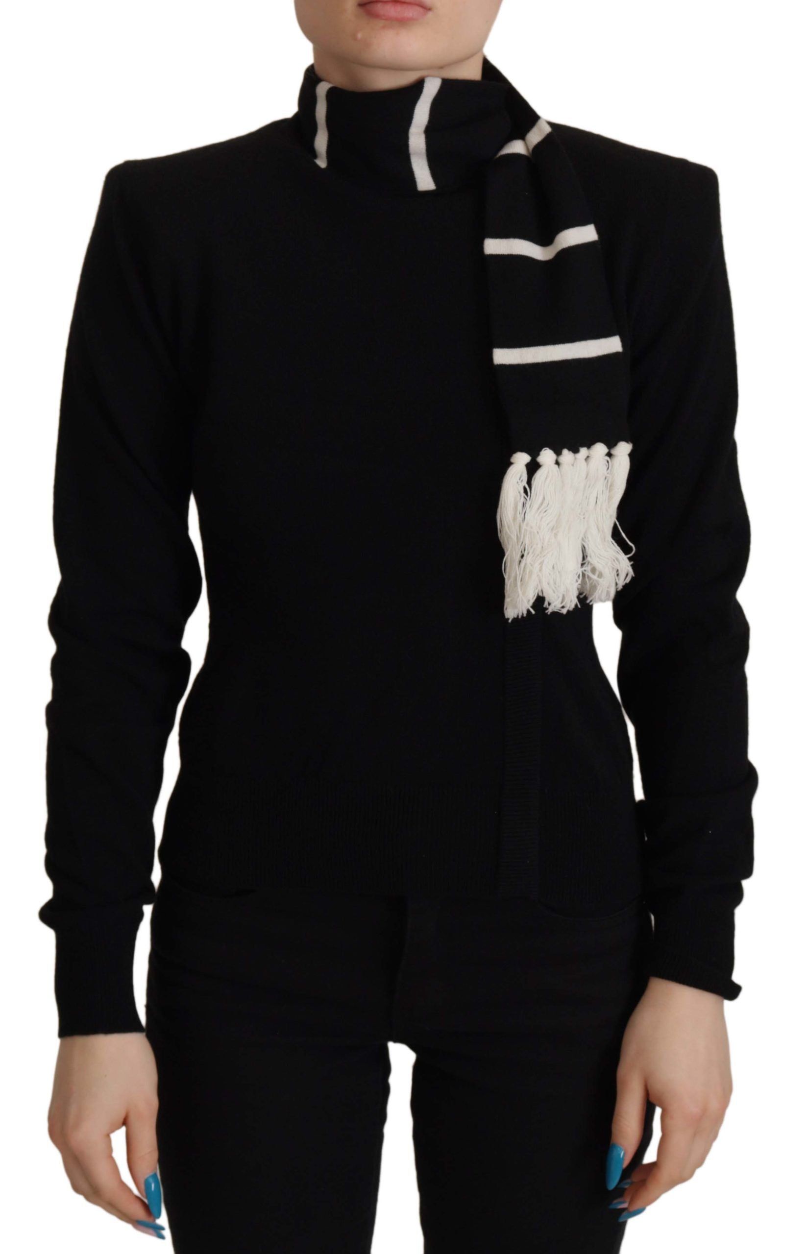 Dolce & Gabbana Schwarzer Kaschmir-Rollkragenpullover-1