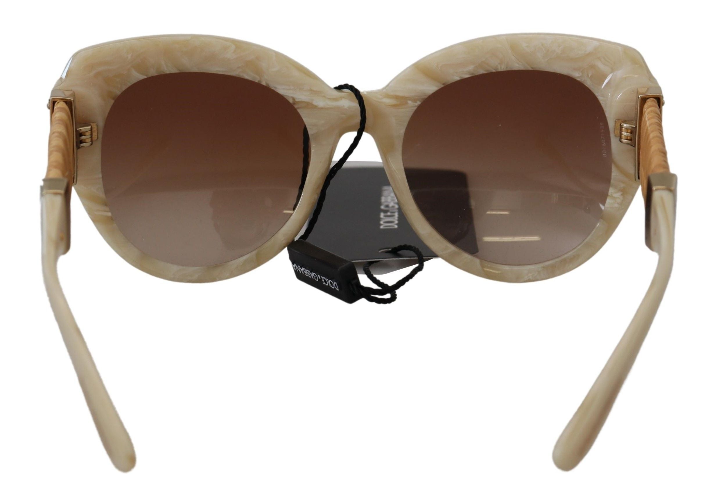 Gafas de sol Dolce & Gabbana DG4294 con montura completa de acetato beige y lentes marrones-7