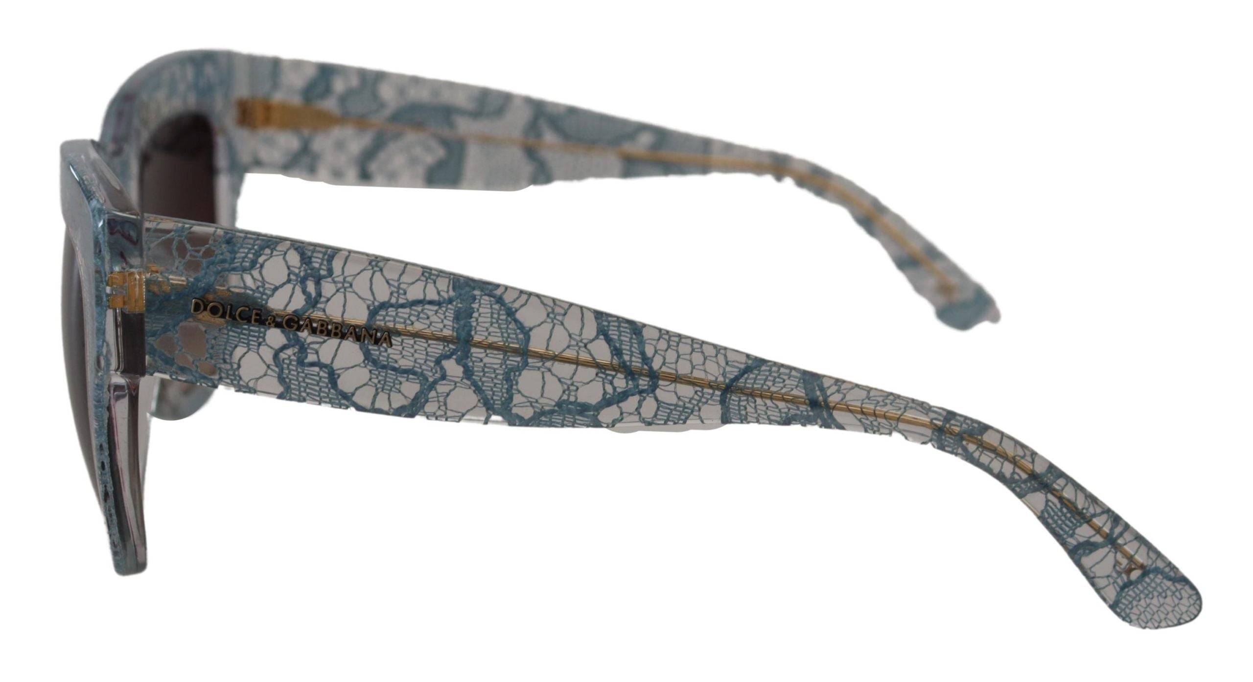 Gafas de sol Dolce & Gabbana con encaje azul, acetato y cristales de mariposa DG4231-2