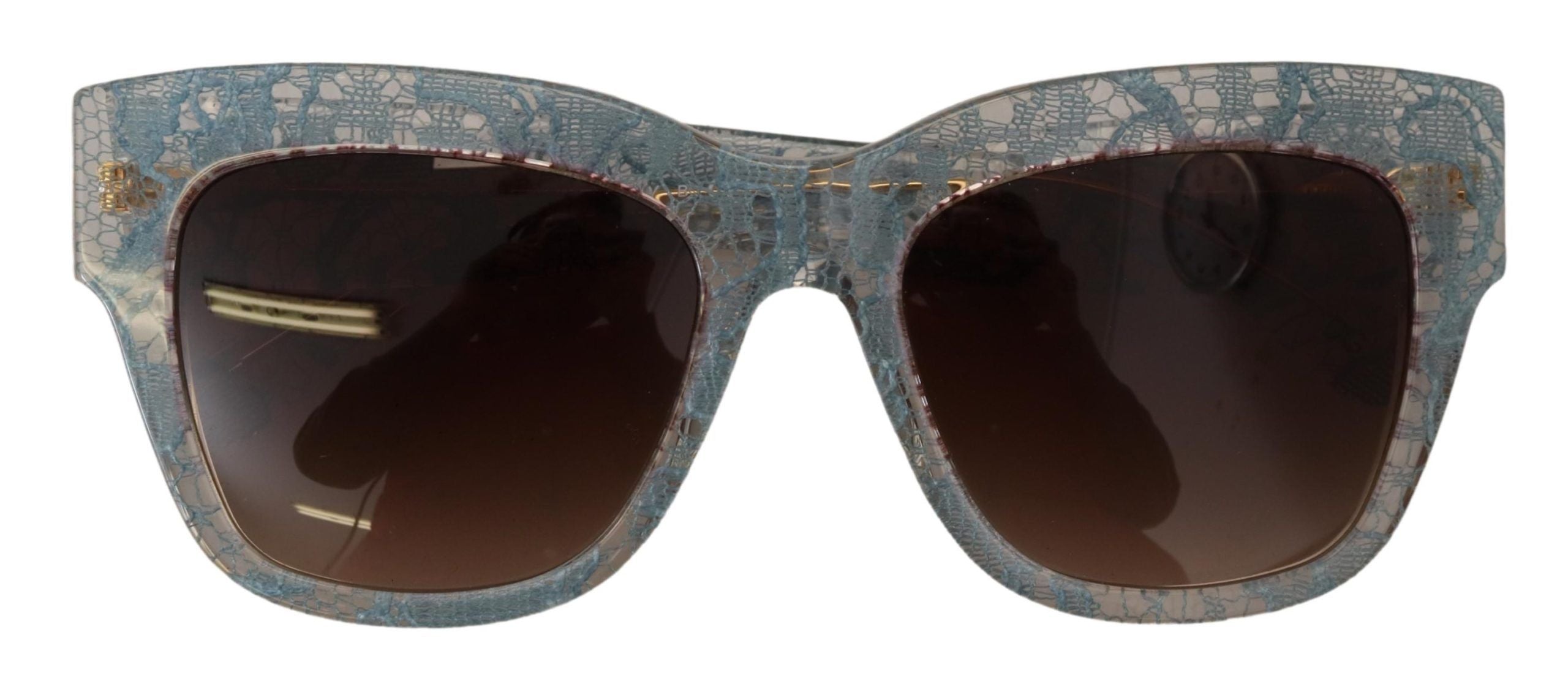 Gafas de sol Dolce & Gabbana con encaje azul, acetato y cristales de mariposa DG4231-4
