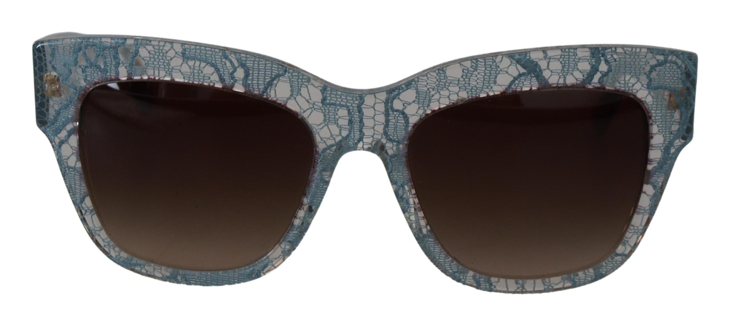 Gafas de sol Dolce & Gabbana con encaje azul, acetato y cristales de mariposa DG4231-1