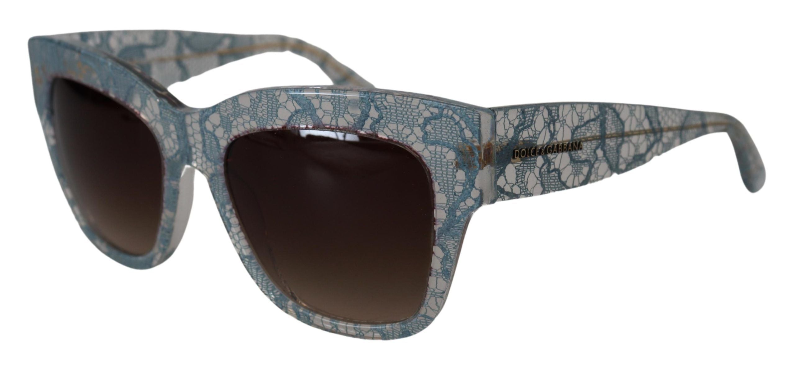 Gafas de sol Dolce & Gabbana con encaje azul, acetato y cristales de mariposa DG4231-6