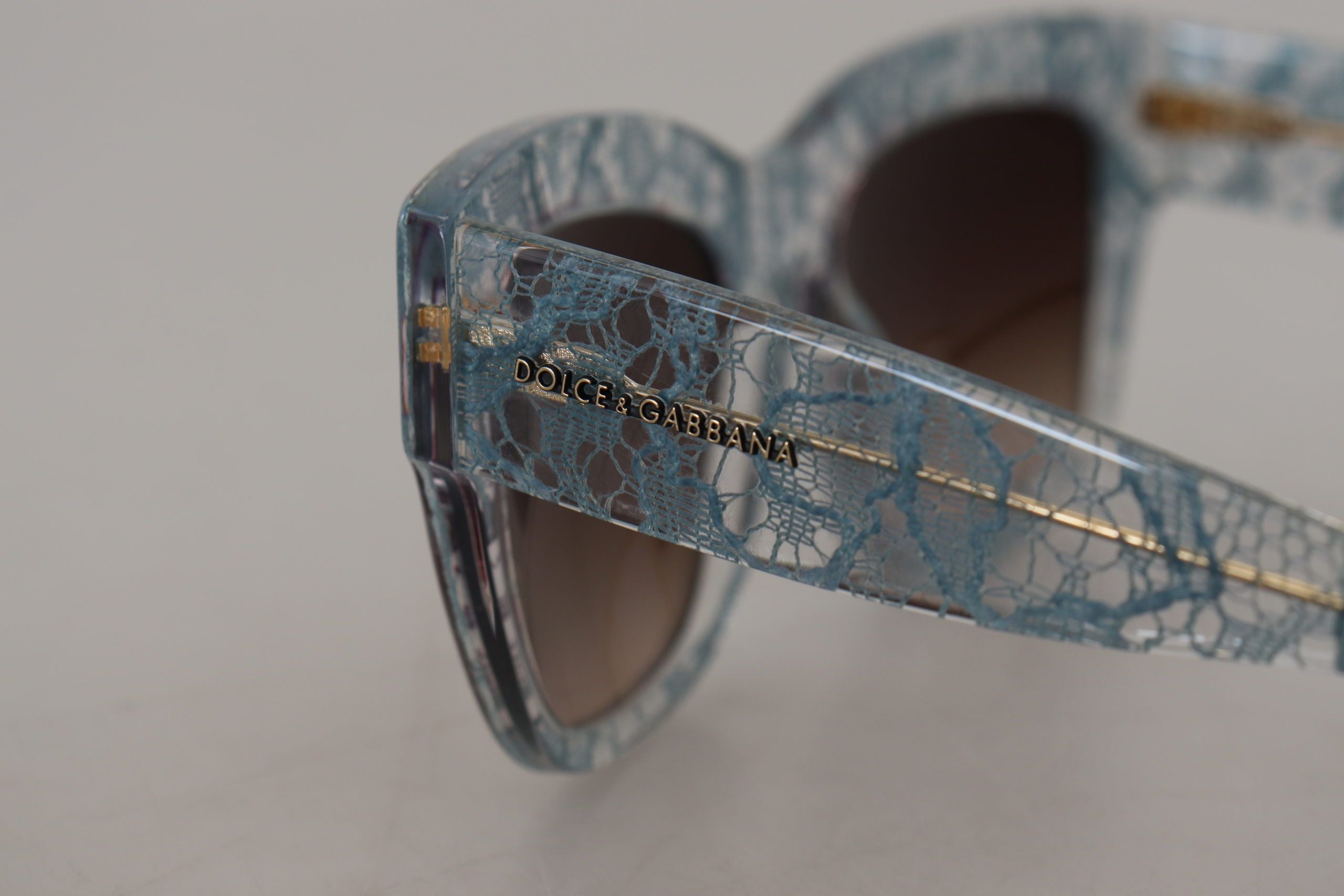 Gafas de sol Dolce & Gabbana con encaje azul, acetato y cristales de mariposa DG4231-8