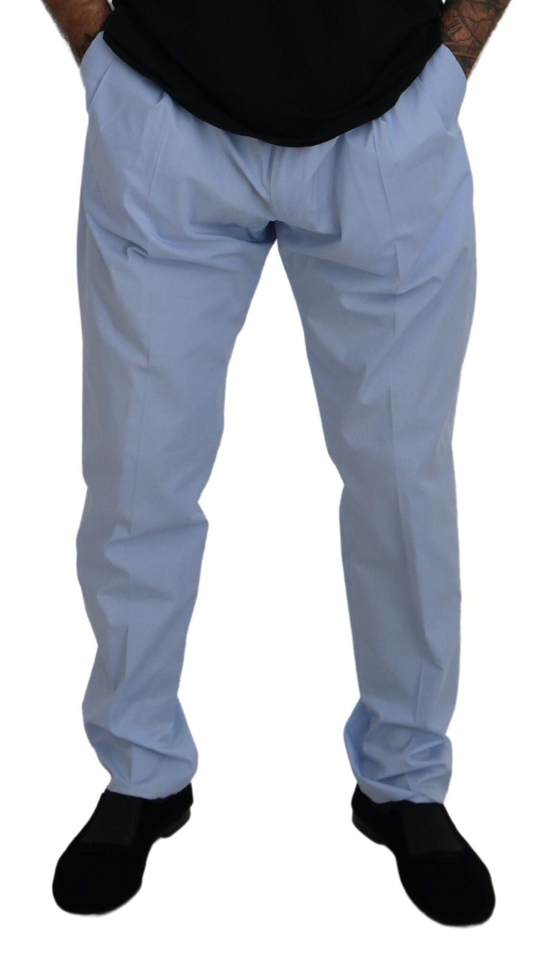 Dolce & Gabbana Blaue Baumwoll-Stretch-Hose Chinos Hosen-3
