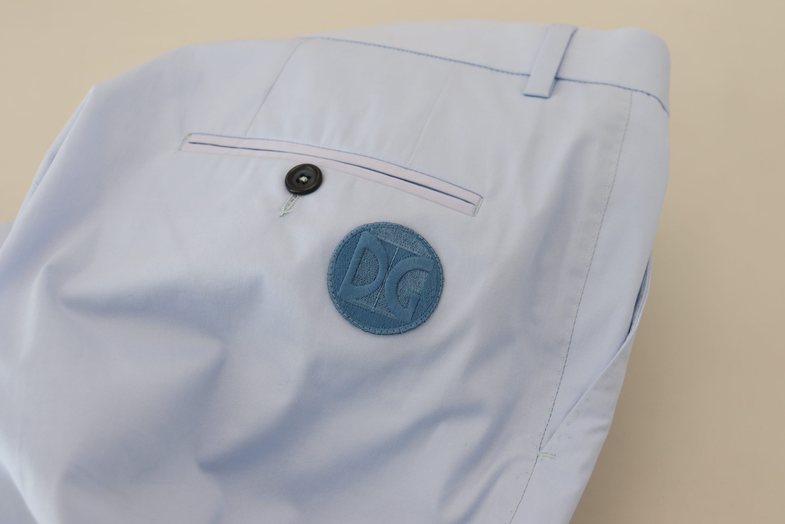 Dolce & Gabbana Blaue Baumwoll-Stretch-Hose Chinos Hosen-6