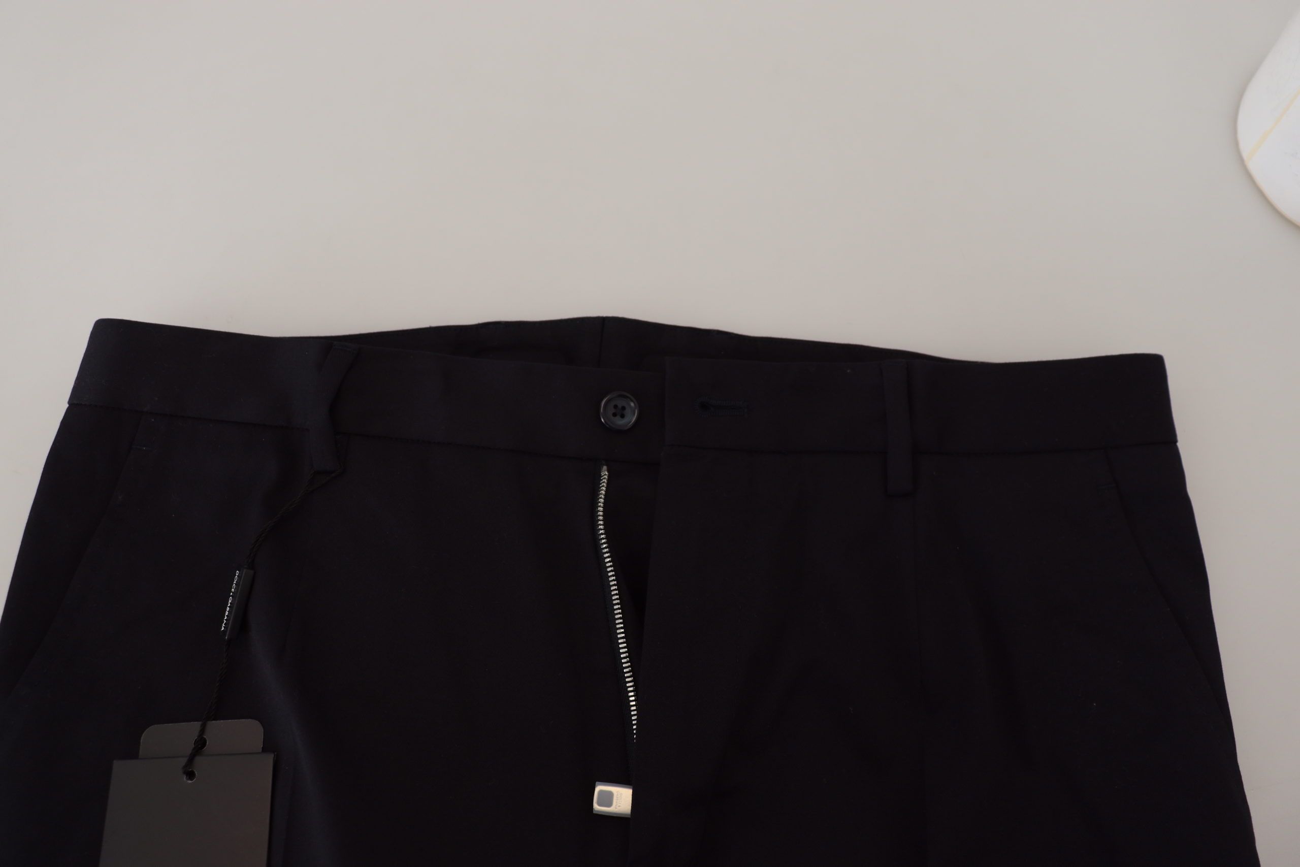 Dolce & Gabbana Blue slim stretch cotton chinos trousers-4