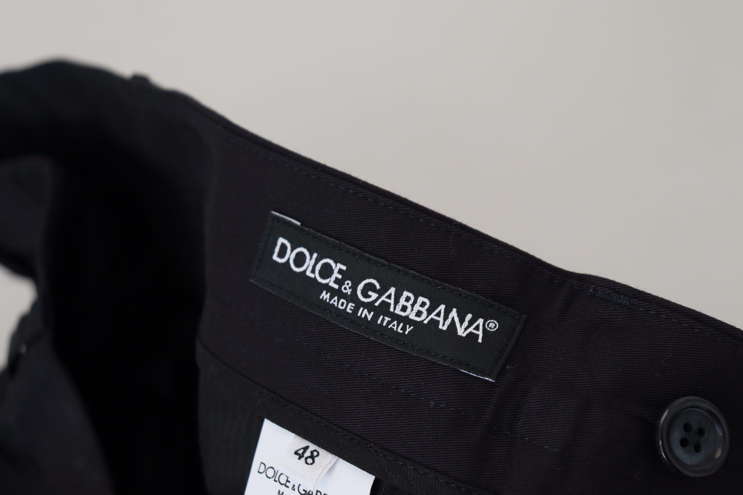 Dolce & Gabbana Blue slim stretch cotton chinos trousers-6