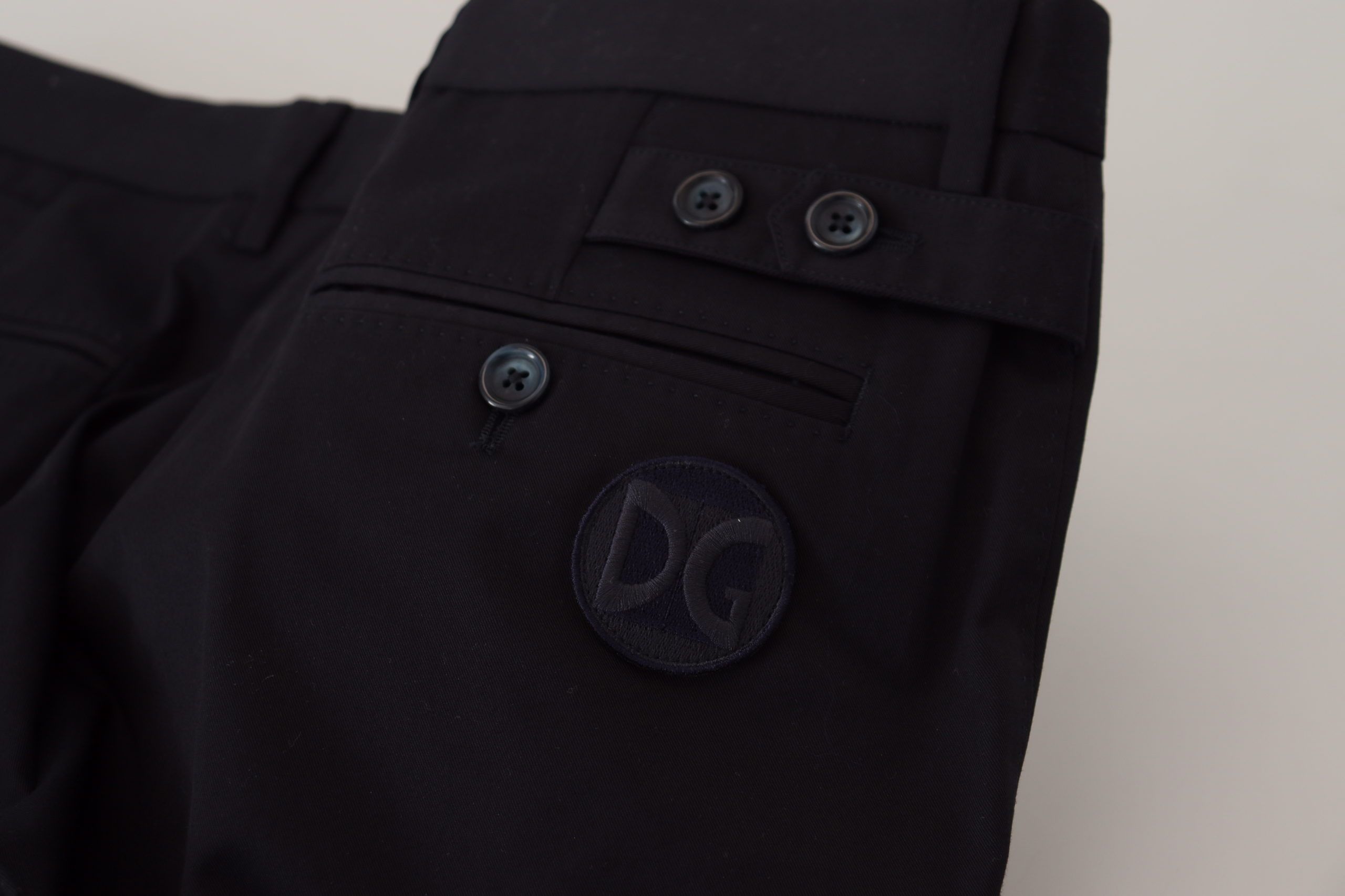 Dolce & Gabbana Blue slim stretch cotton chinos trousers-7