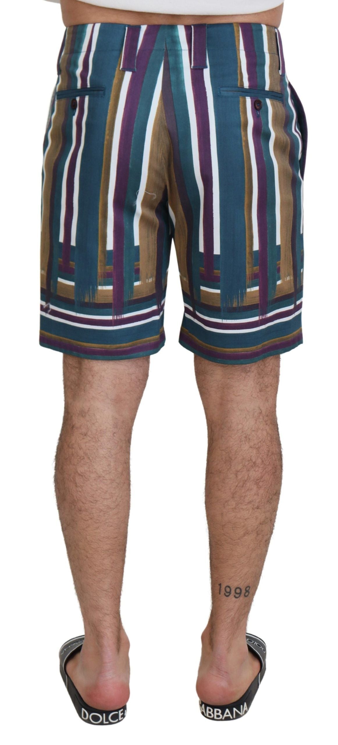 Dolce & Gabbana multicoloured striped shorts in stretch cotton-2