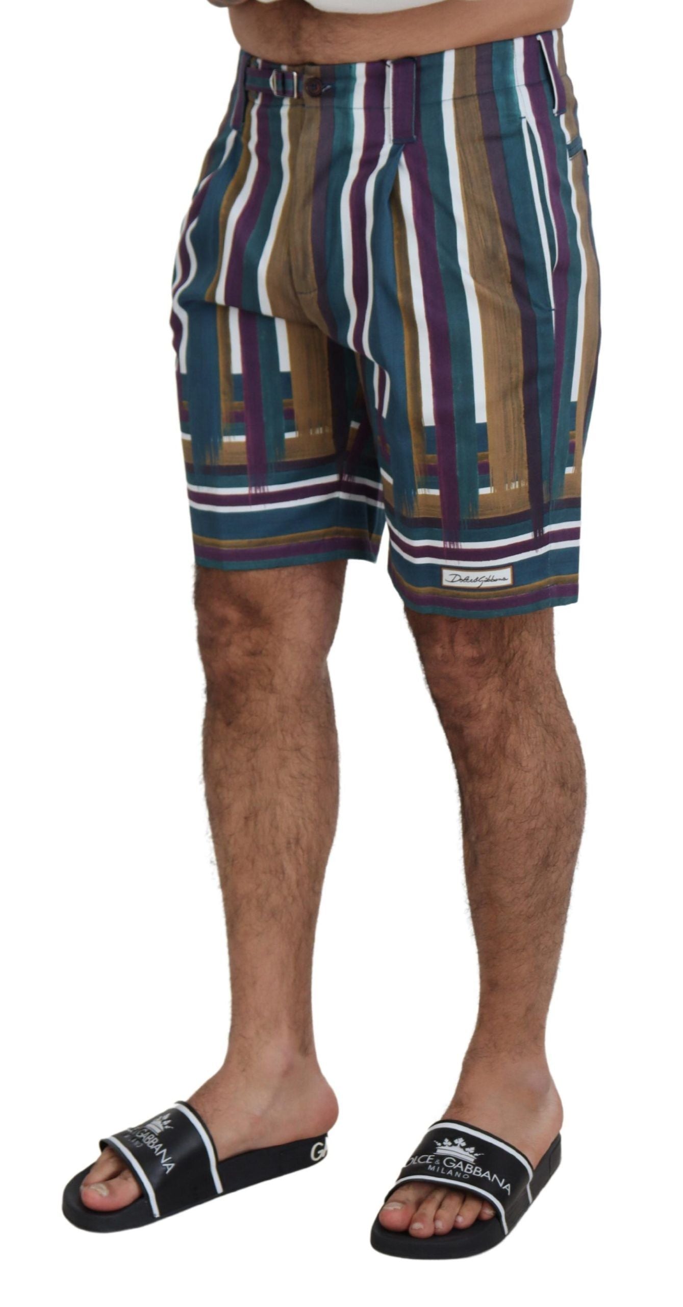 Dolce & Gabbana multicoloured striped shorts in stretch cotton-4
