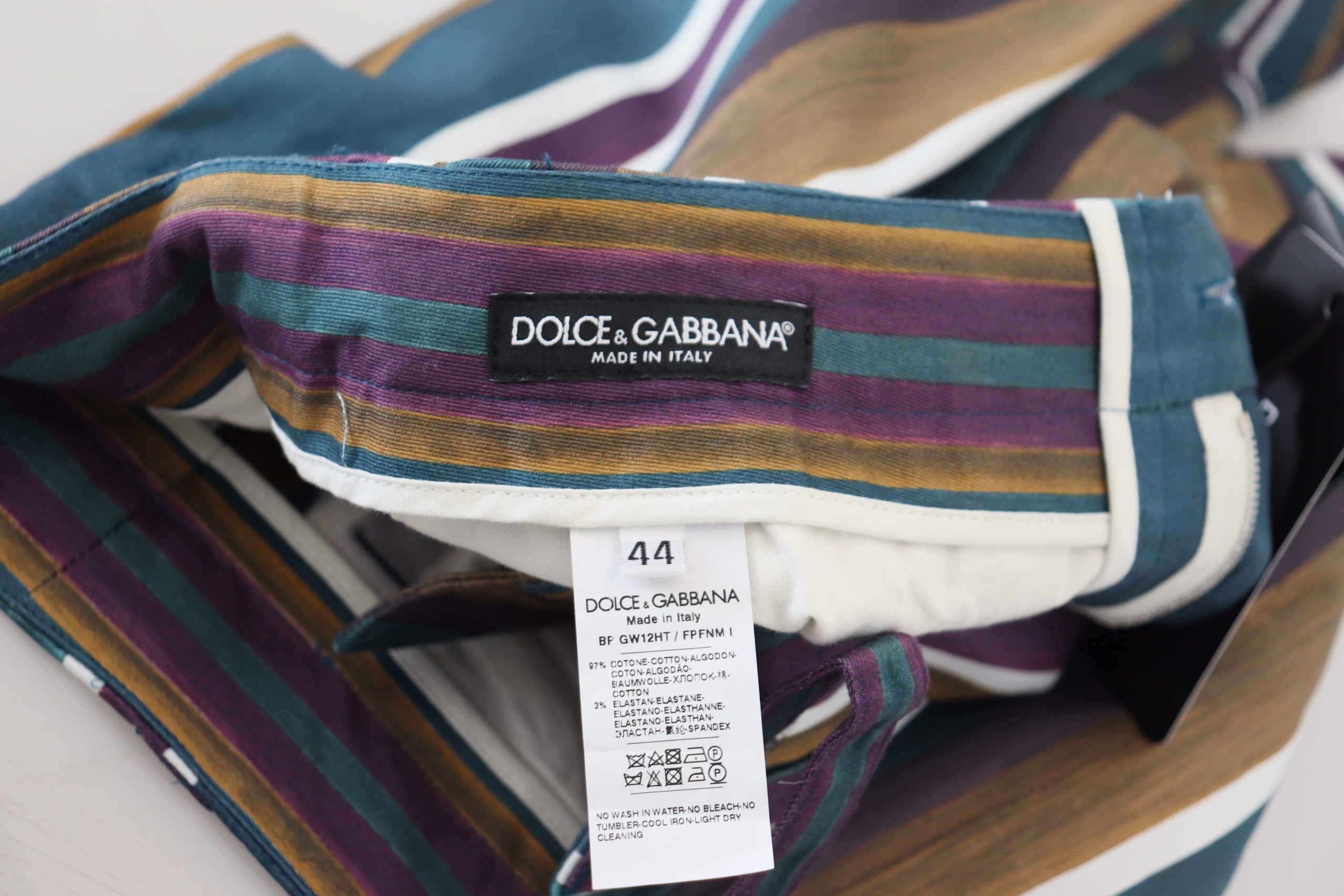 Dolce & Gabbana multicoloured striped shorts in stretch cotton-6