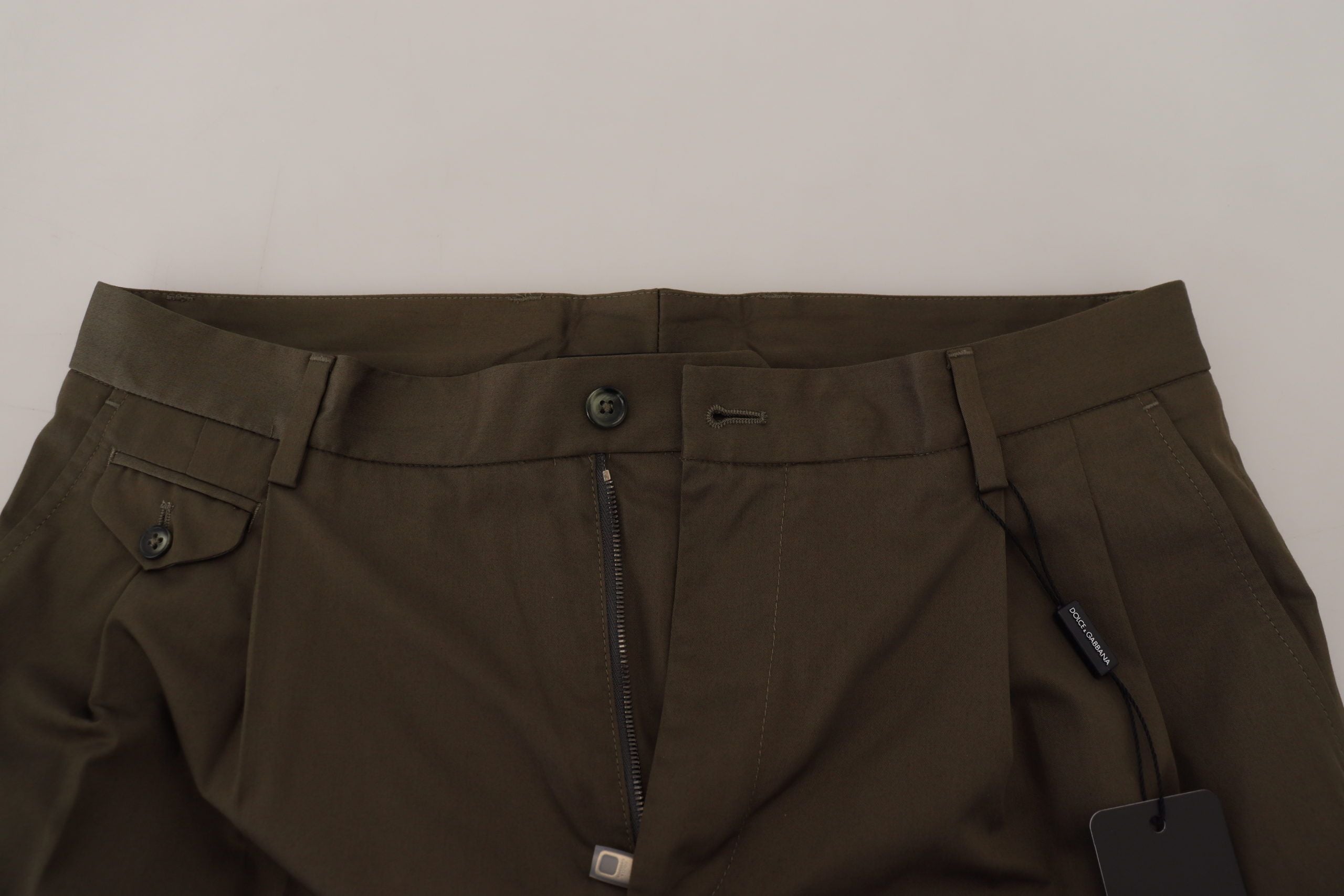 Dolce & Gabbana Green Chinos Cotton Casual Shorts-7